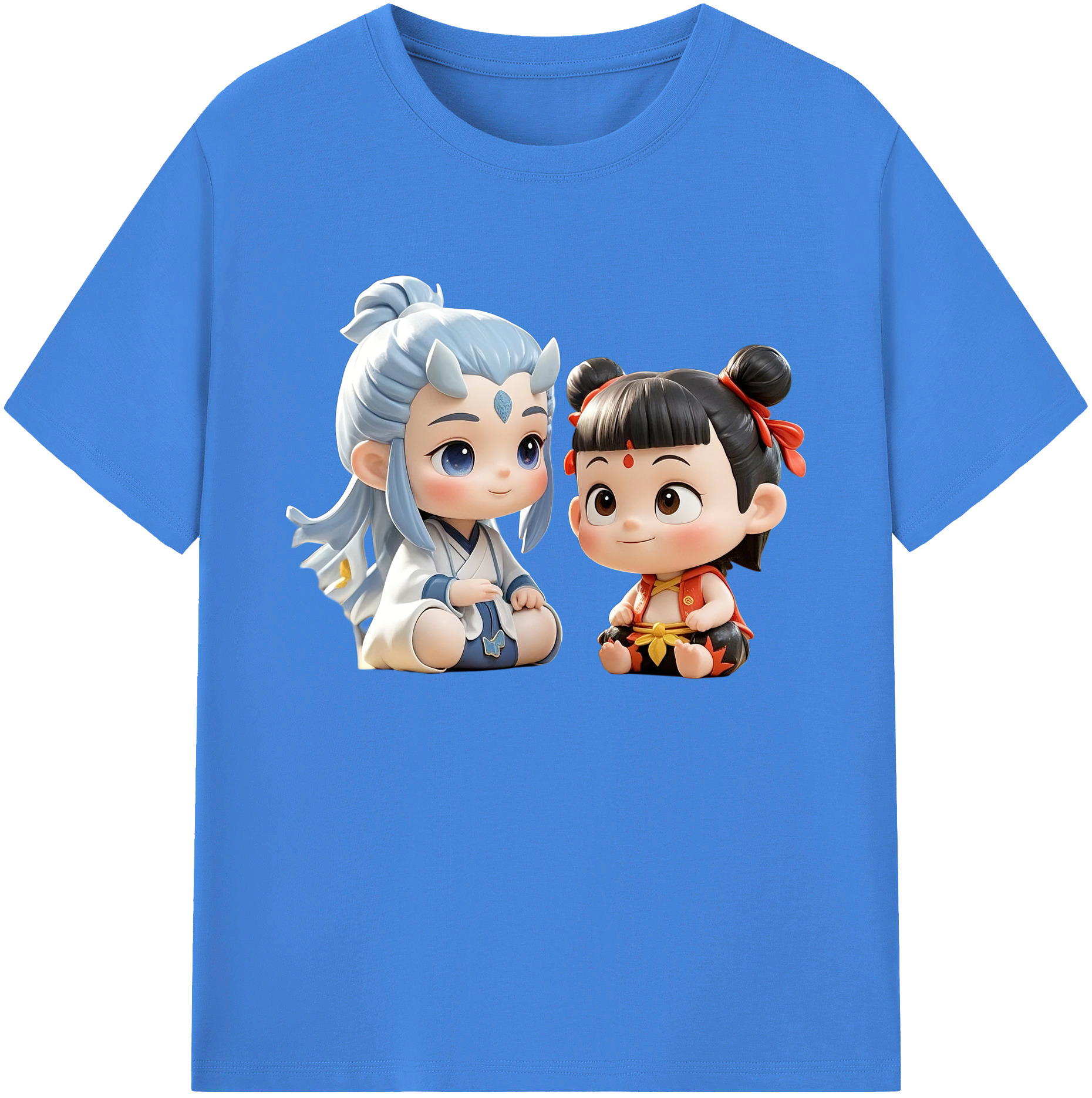 （画像用） Ne Zha 2 ナタ 魔童の大暴れ 綿100％ メンズ半袖Tシャツ｜肌触りやわらか＆通気性