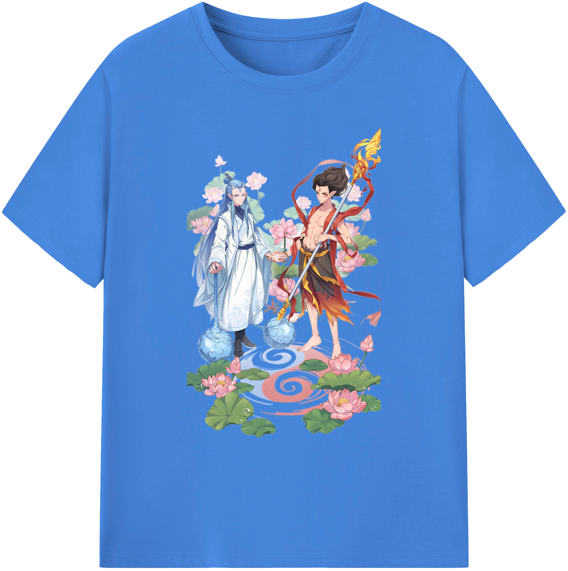 （画像用） Ne Zha 2 ナタ 魔童の大暴れ 綿100％ メンズ半袖Tシャツ｜肌触りやわらか＆通気性