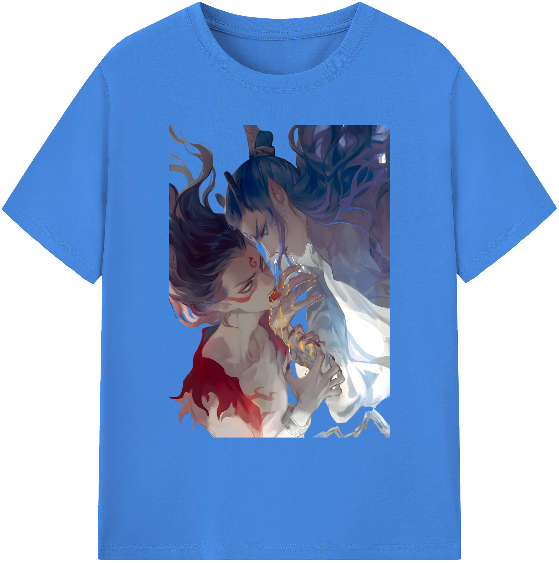 （画像用） Ne Zha 2 ナタ 魔童の大暴れ 綿100％ メンズ半袖Tシャツ｜肌触りやわらか＆通気性