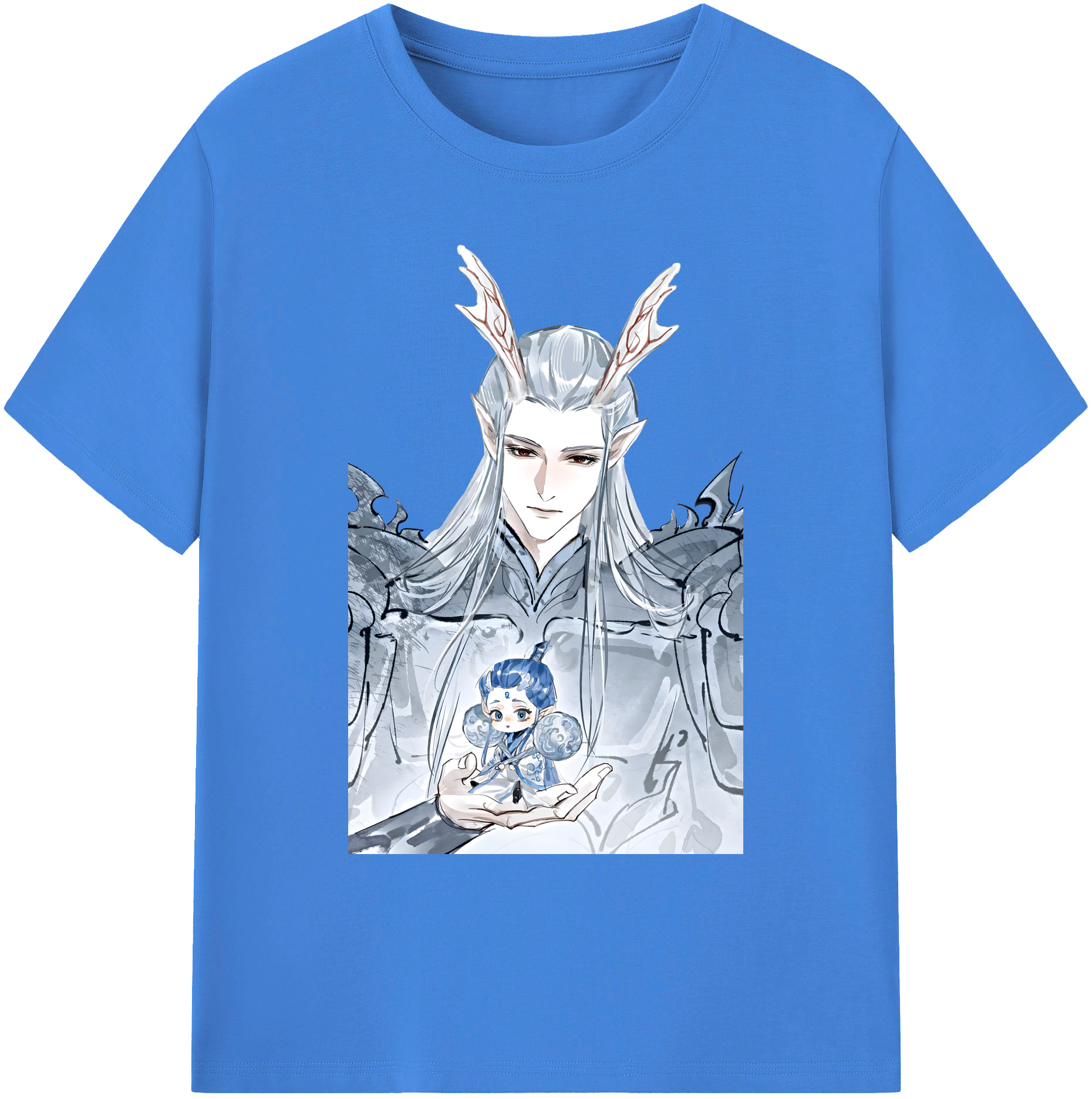 （画像用） Ne Zha 2 ナタ 魔童の大暴れ 綿100％ メンズ半袖Tシャツ｜肌触りやわらか＆通気性