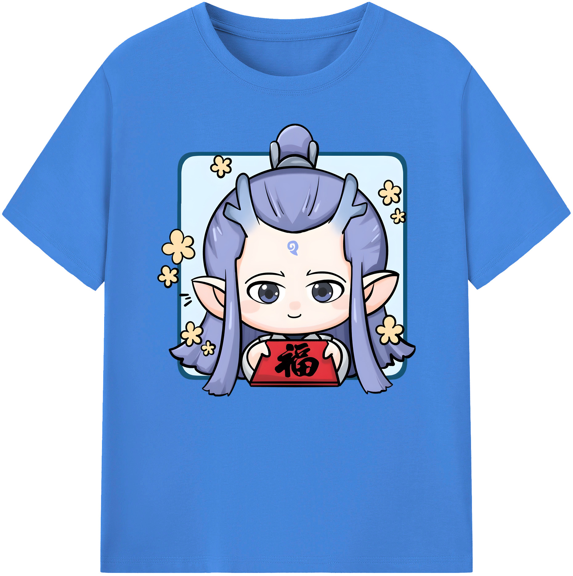 （画像用） Ne Zha 2 ナタ 魔童の大暴れ 綿100％ メンズ半袖Tシャツ｜肌触りやわらか＆通気性