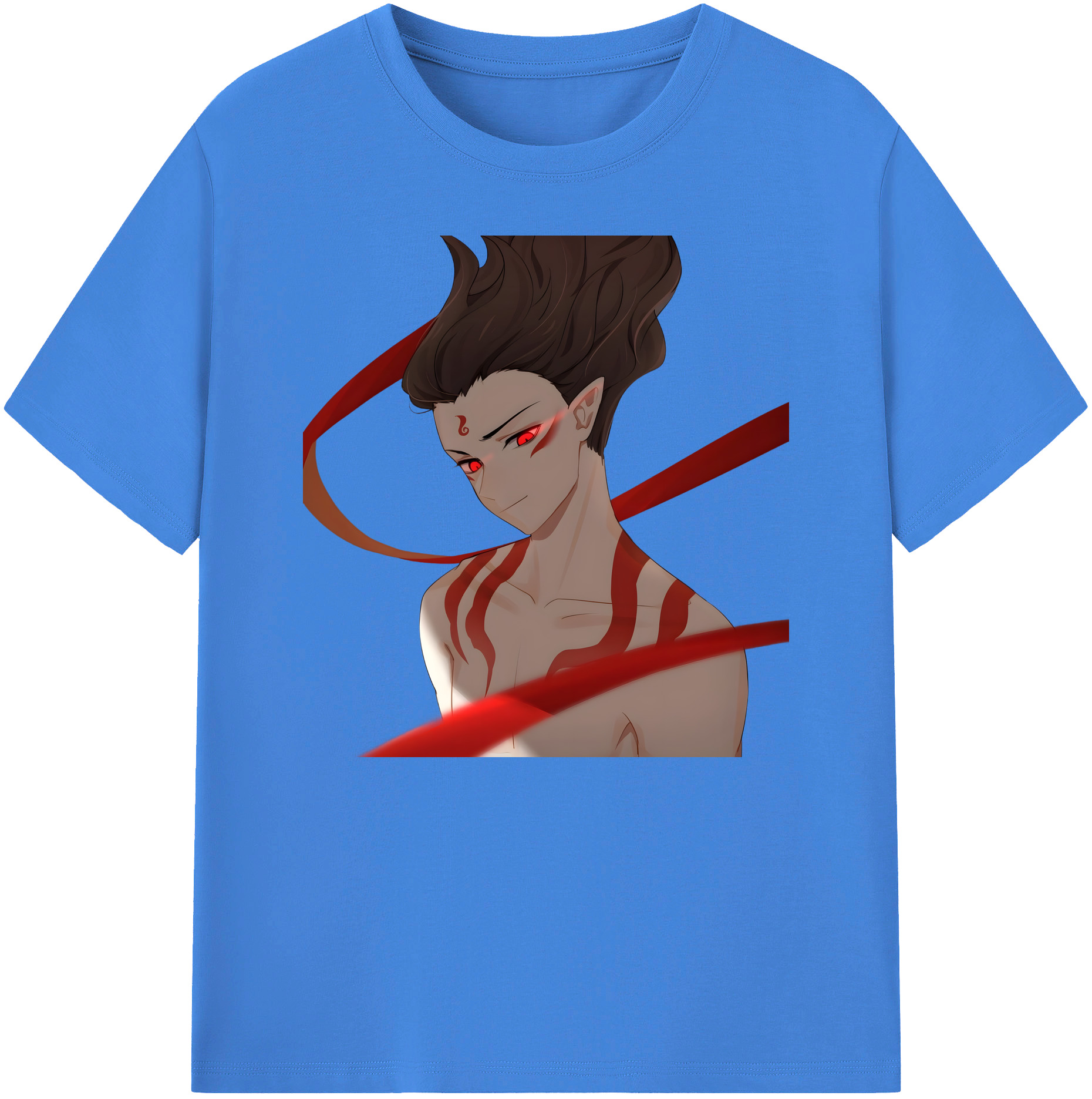 （画像用） Ne Zha 2 ナタ 魔童の大暴れ 綿100％ メンズ半袖Tシャツ｜肌触りやわらか＆通気性
