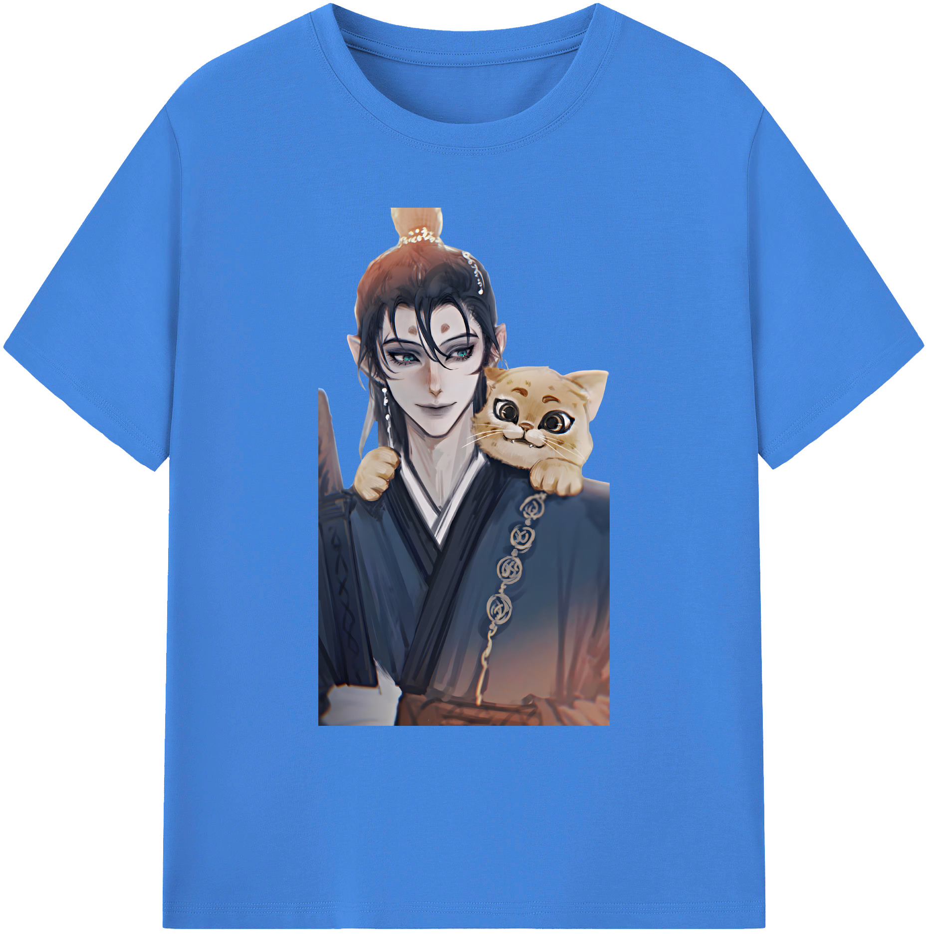 （画像用） Ne Zha 2 ナタ 魔童の大暴れ 綿100％ メンズ半袖Tシャツ｜肌触りやわらか＆通気性