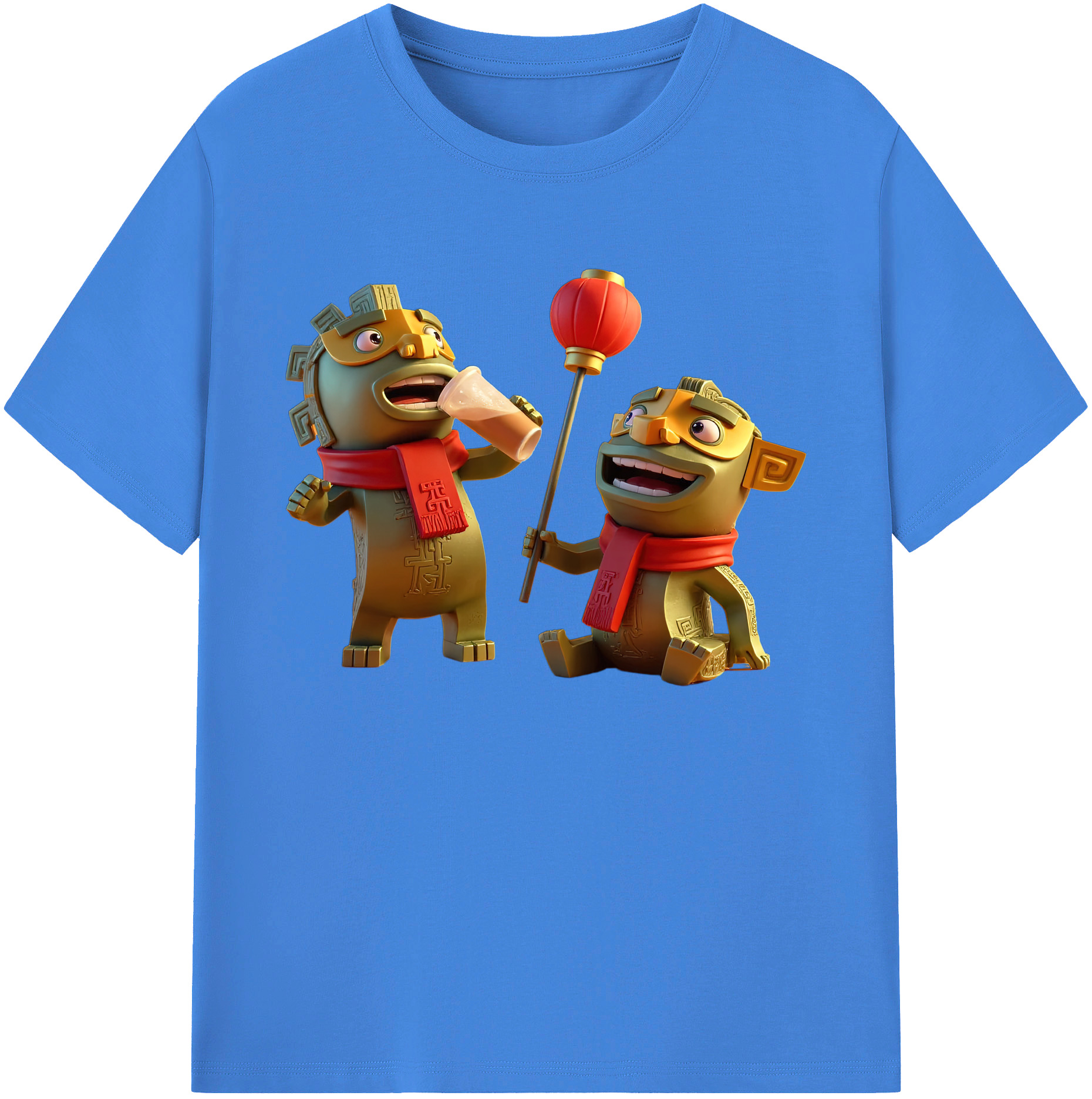 （画像用） Ne Zha 2 ナタ 魔童の大暴れ 綿100％ メンズ半袖Tシャツ｜肌触りやわらか＆通気性