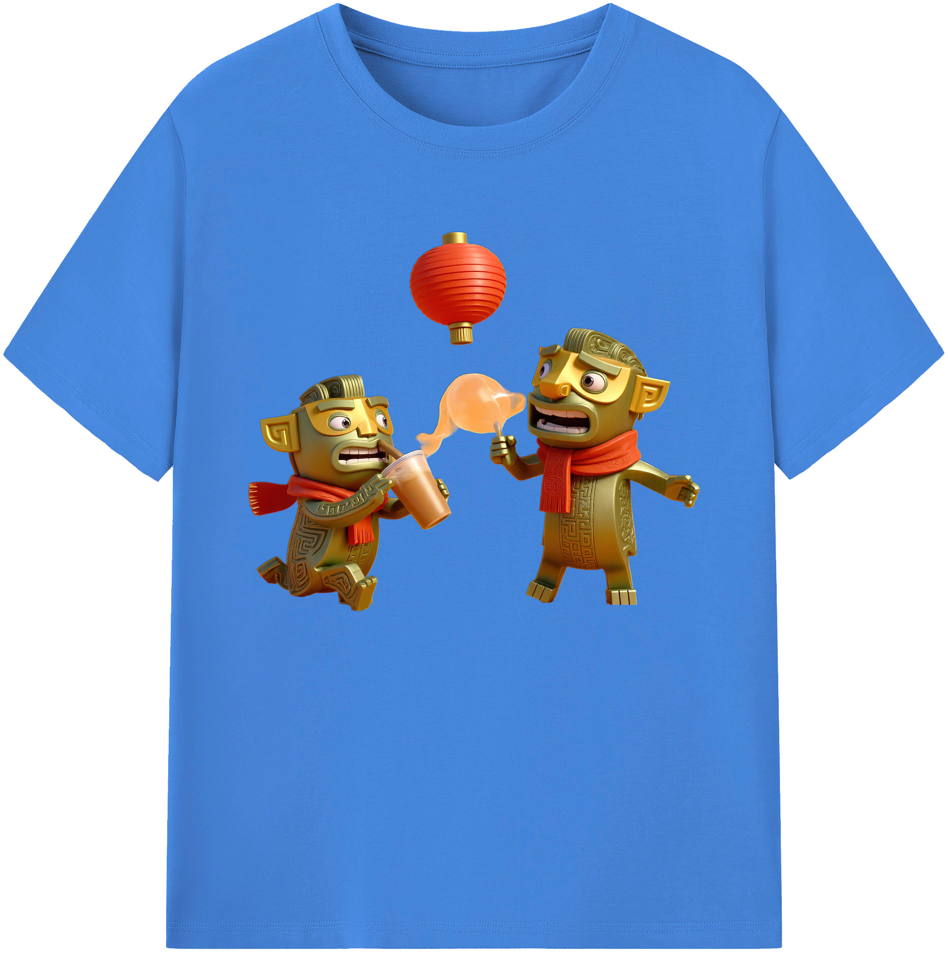（画像用） Ne Zha 2 ナタ 魔童の大暴れ 綿100％ メンズ半袖Tシャツ｜肌触りやわらか＆通気性