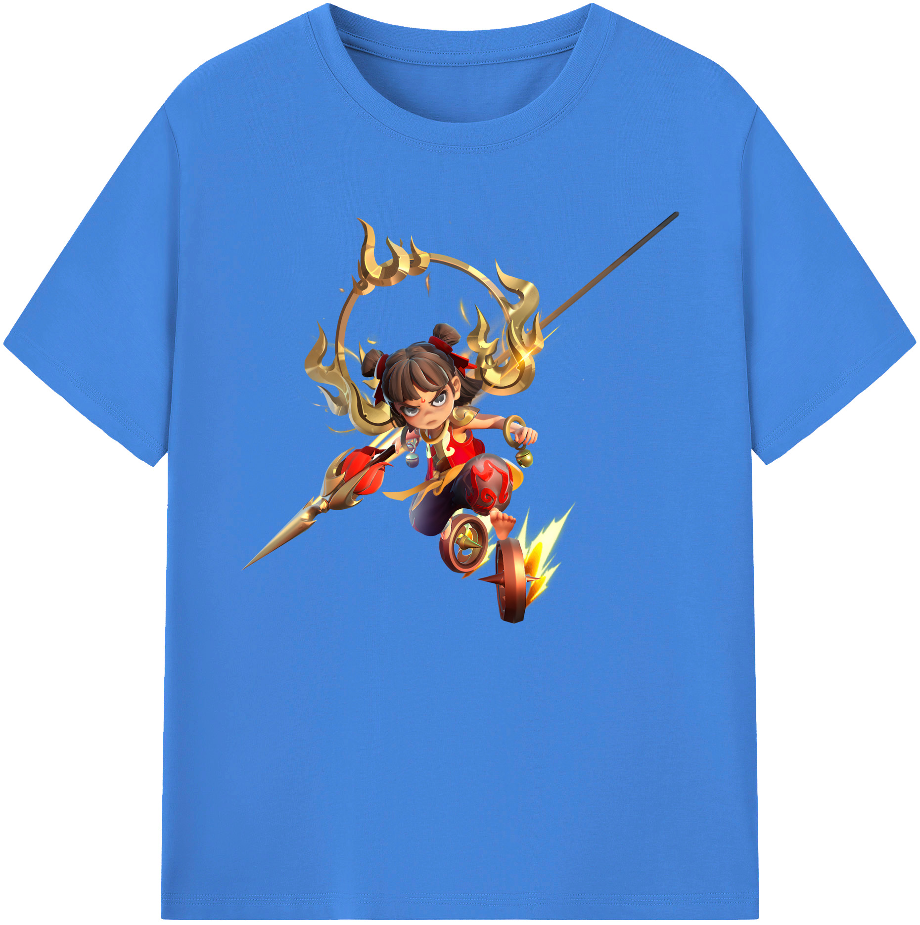 （画像用） Ne Zha 2 ナタ 魔童の大暴れ 綿100％ メンズ半袖Tシャツ｜肌触りやわらか＆通気性
