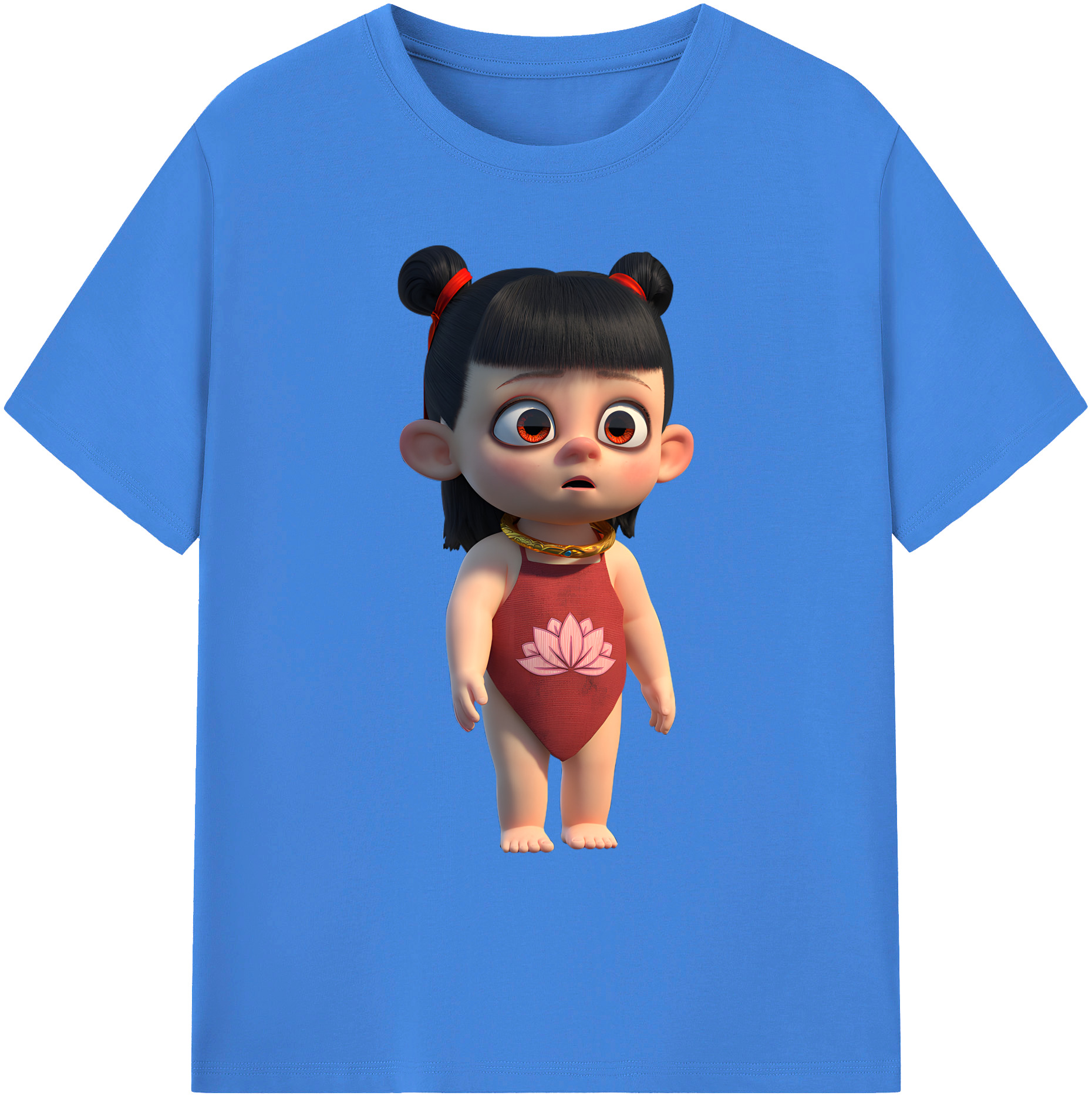 （画像用） Ne Zha 2 ナタ 魔童の大暴れ 綿100％ メンズ半袖Tシャツ｜肌触りやわらか＆通気性