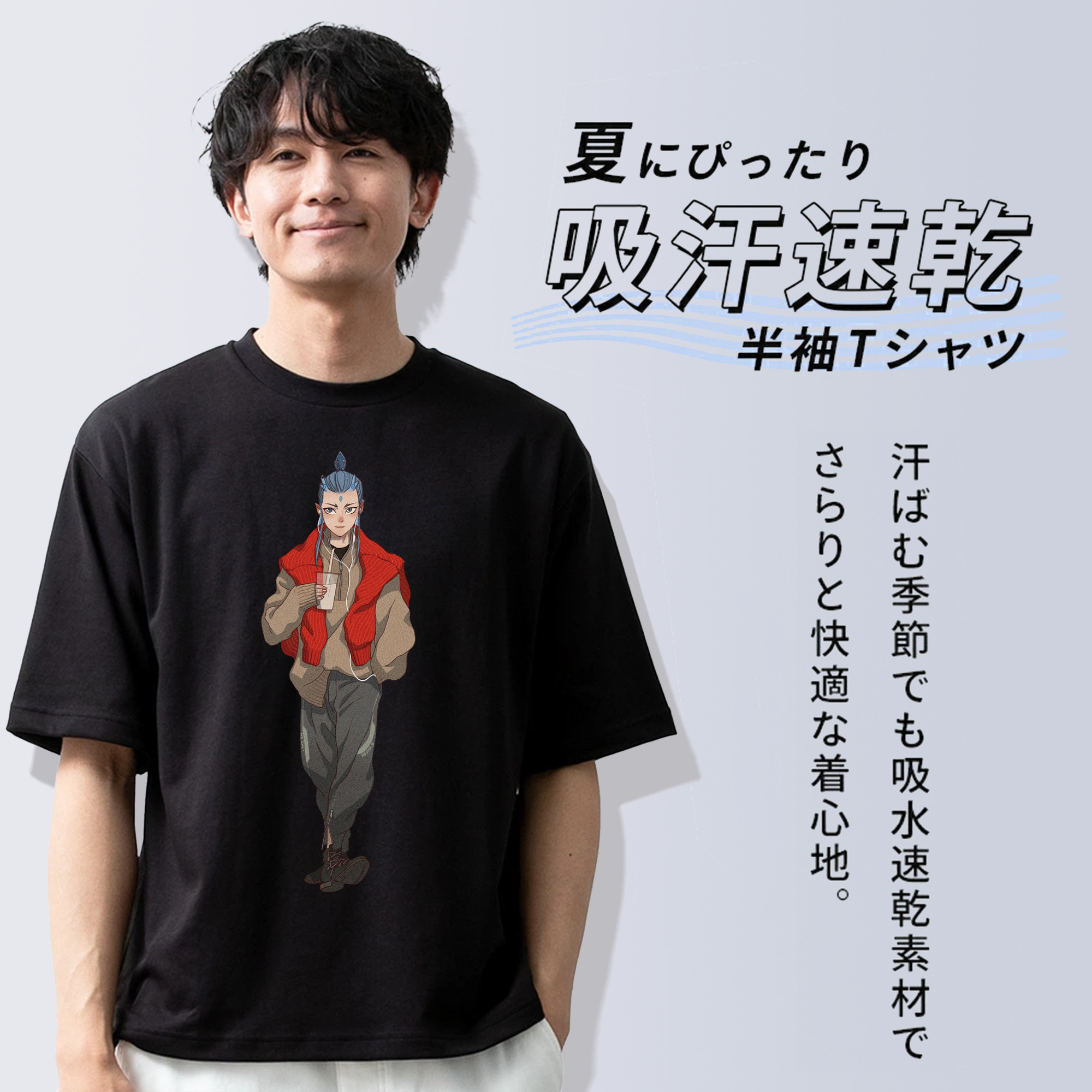 Ne Zha 2 ナタ 魔童の大暴れ 綿100％ メンズ半袖Tシャツ｜肌触りやわらか＆通気性