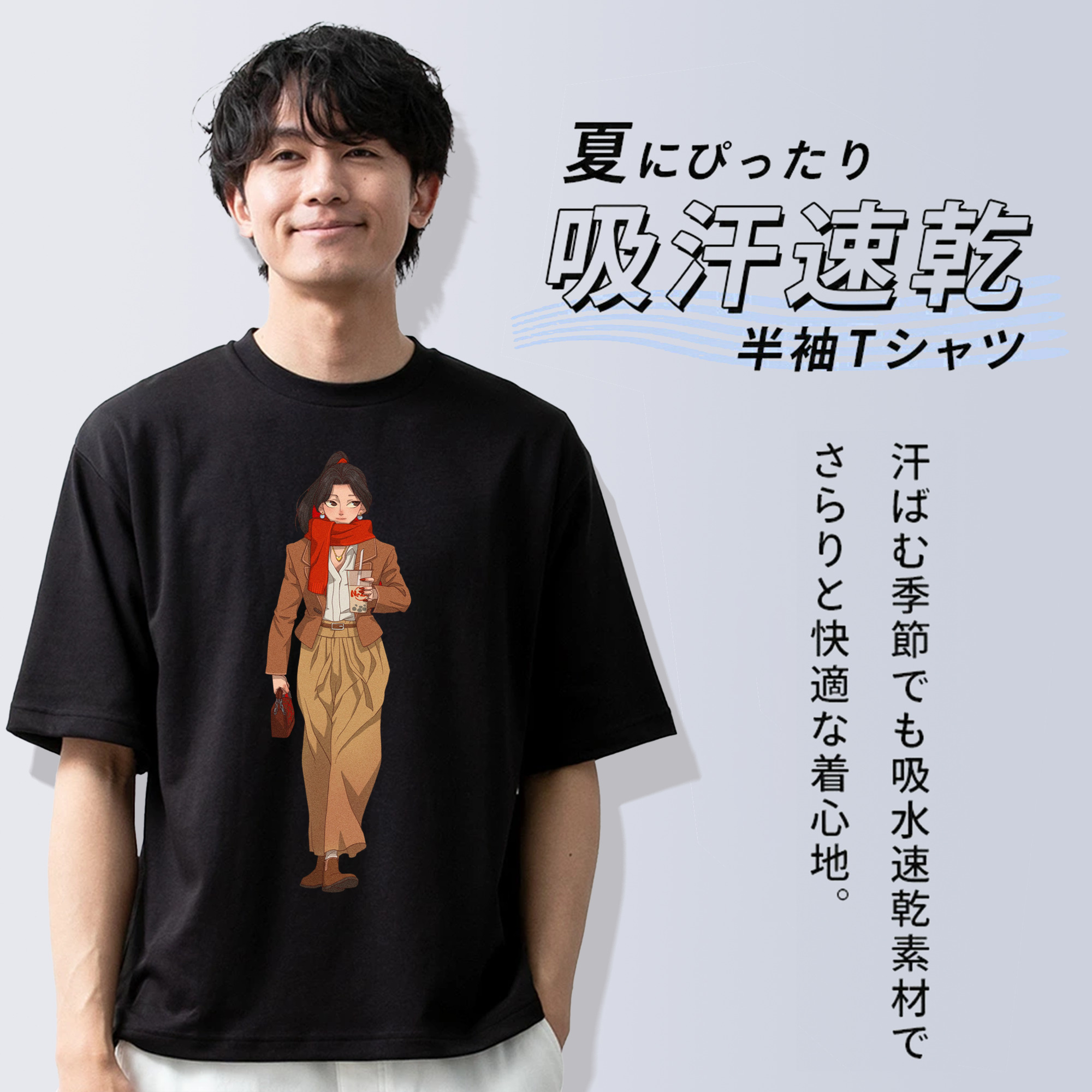 Ne Zha 2 ナタ 魔童の大暴れ 綿100％ メンズ半袖Tシャツ｜肌触りやわらか＆通気性