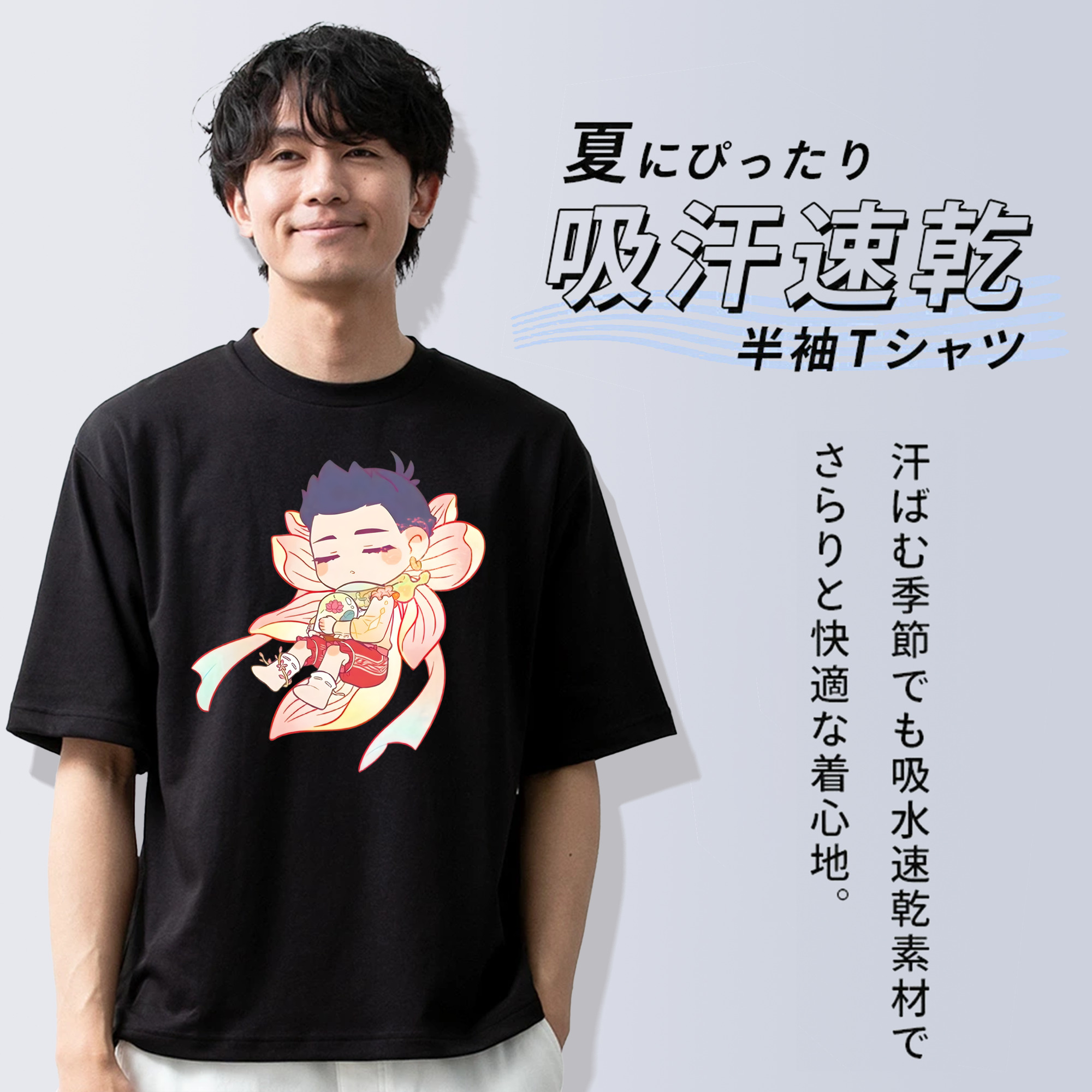 Ne Zha 2 ナタ 魔童の大暴れ 綿100％ メンズ半袖Tシャツ｜肌触りやわらか＆通気性