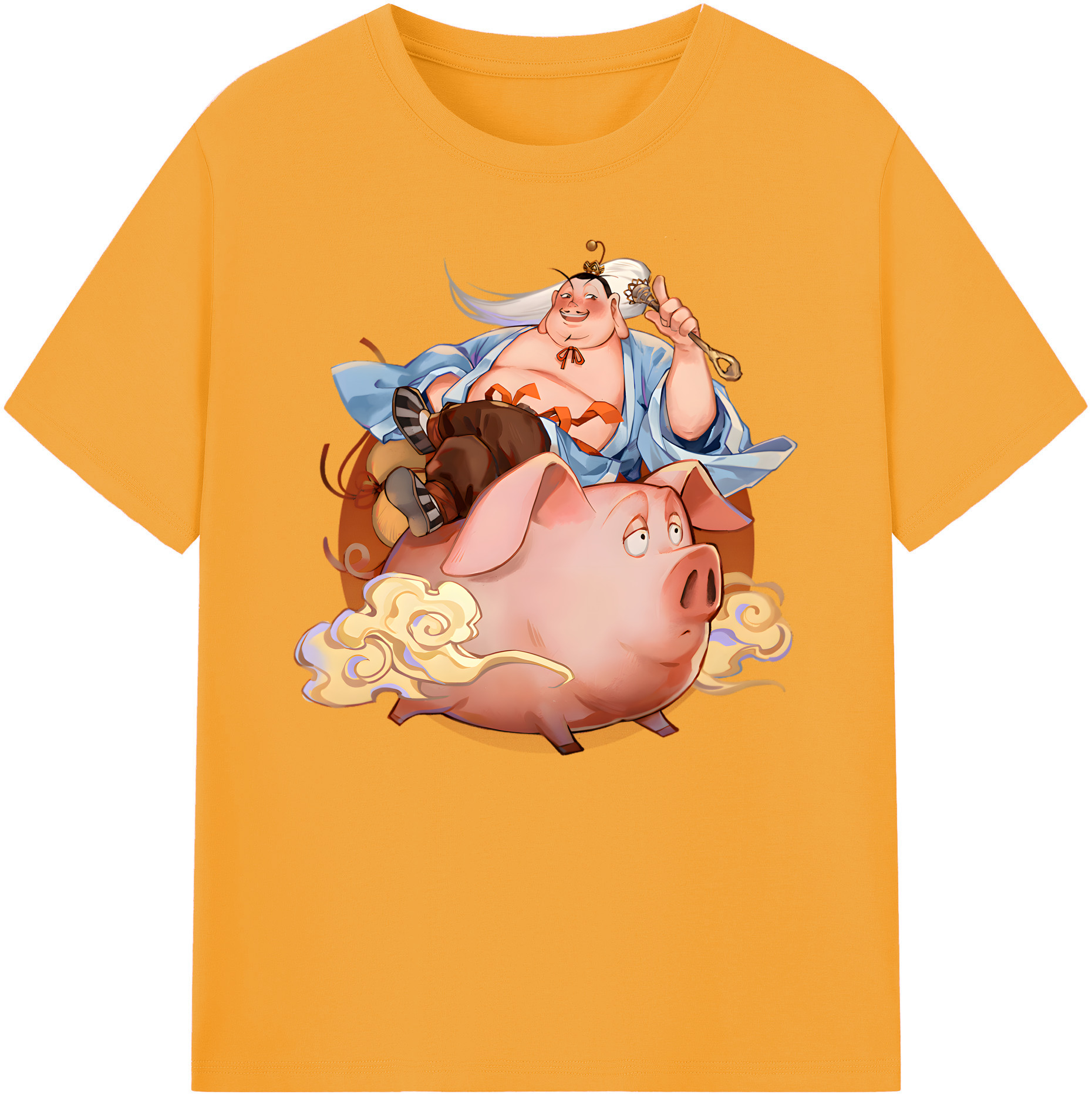 （画像用） Ne Zha 2 ナタ 魔童の大暴れ 綿100％ メンズ半袖Tシャツ｜肌触りやわらか＆通気性