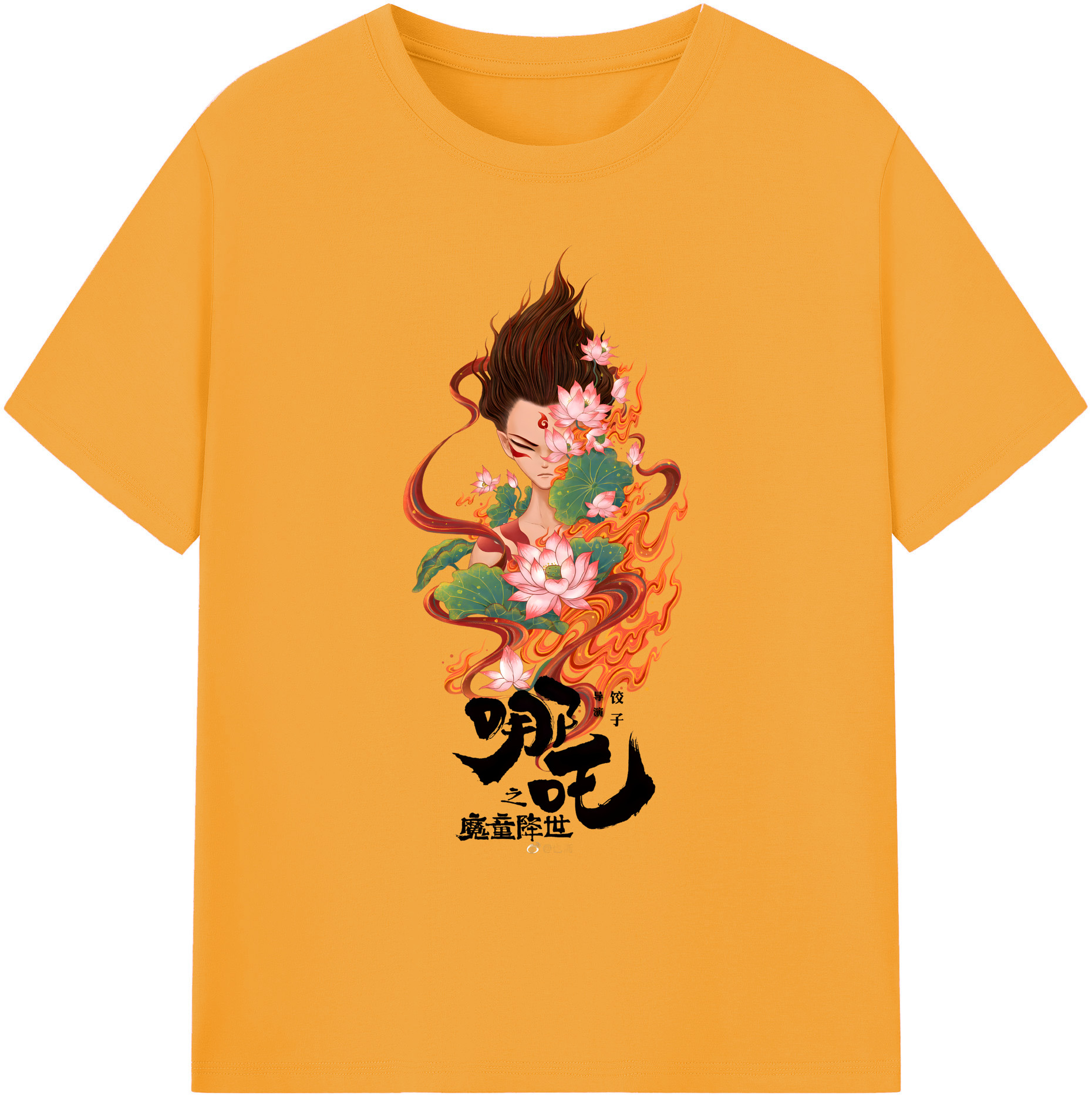 （画像用） Ne Zha 2 ナタ 魔童の大暴れ 綿100％ メンズ半袖Tシャツ｜肌触りやわらか＆通気性