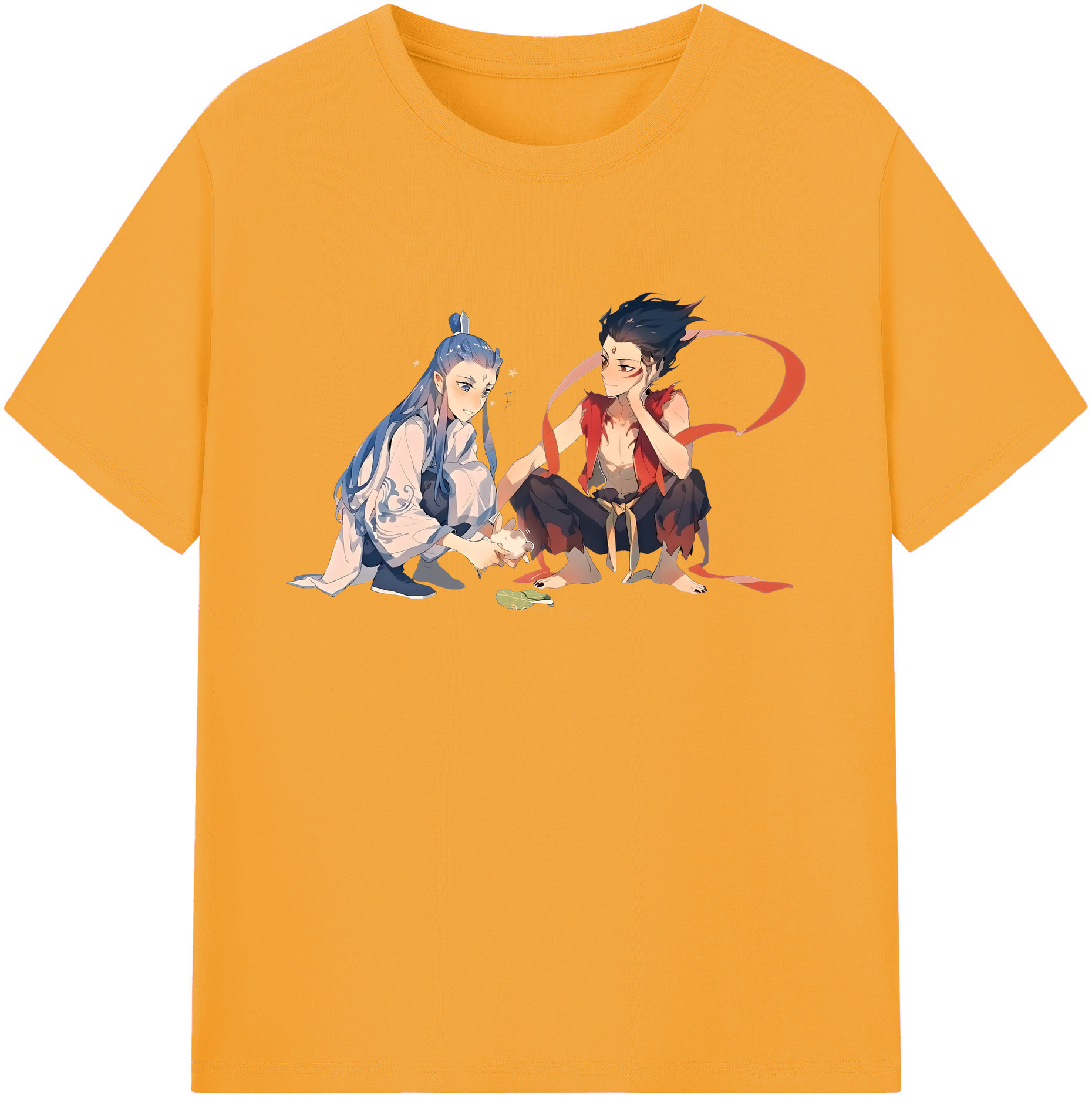 （画像用） Ne Zha 2 ナタ 魔童の大暴れ 綿100％ メンズ半袖Tシャツ｜肌触りやわらか＆通気性