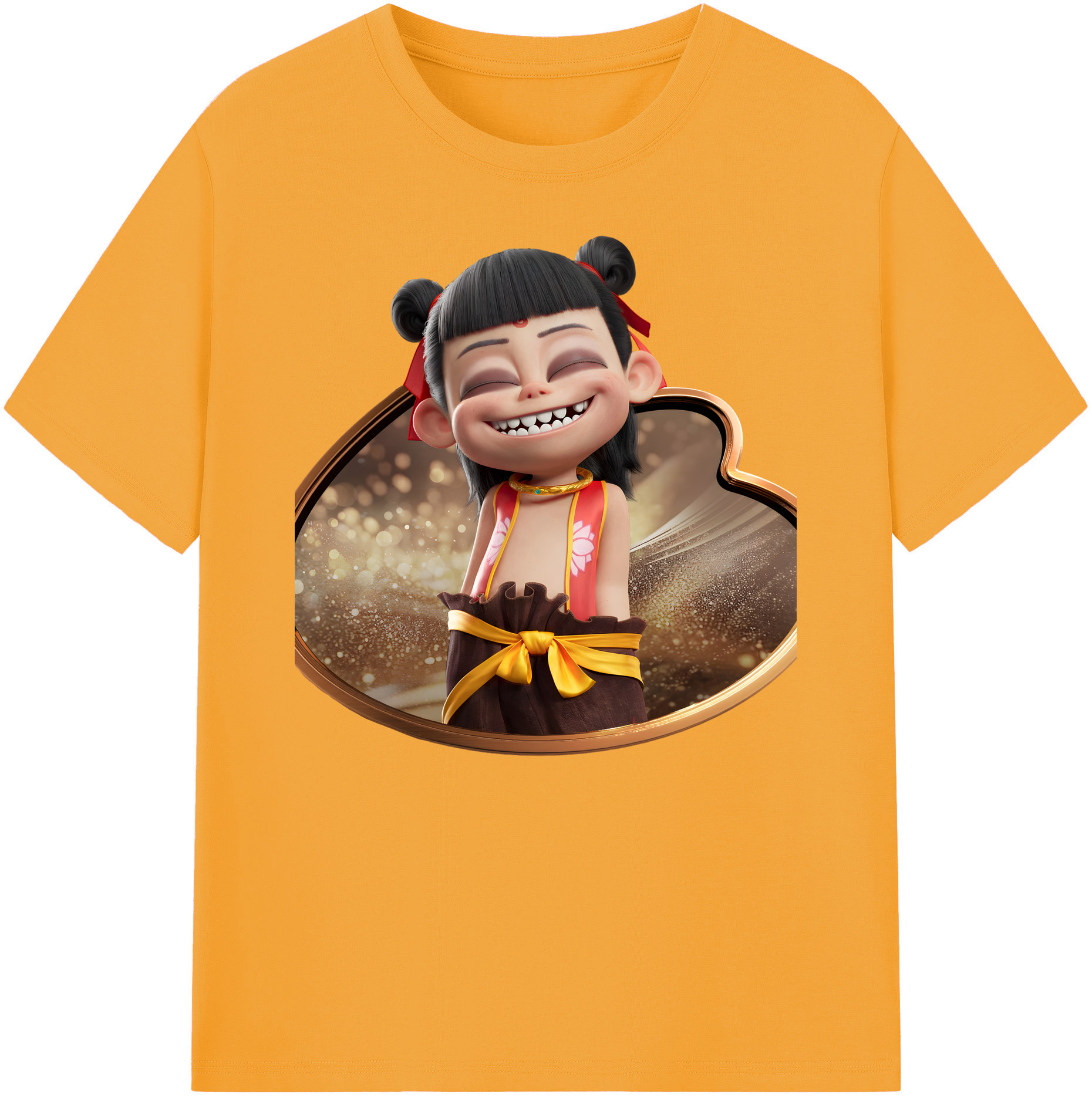 （画像用） Ne Zha 2 ナタ 魔童の大暴れ 綿100％ メンズ半袖Tシャツ｜肌触りやわらか＆通気性