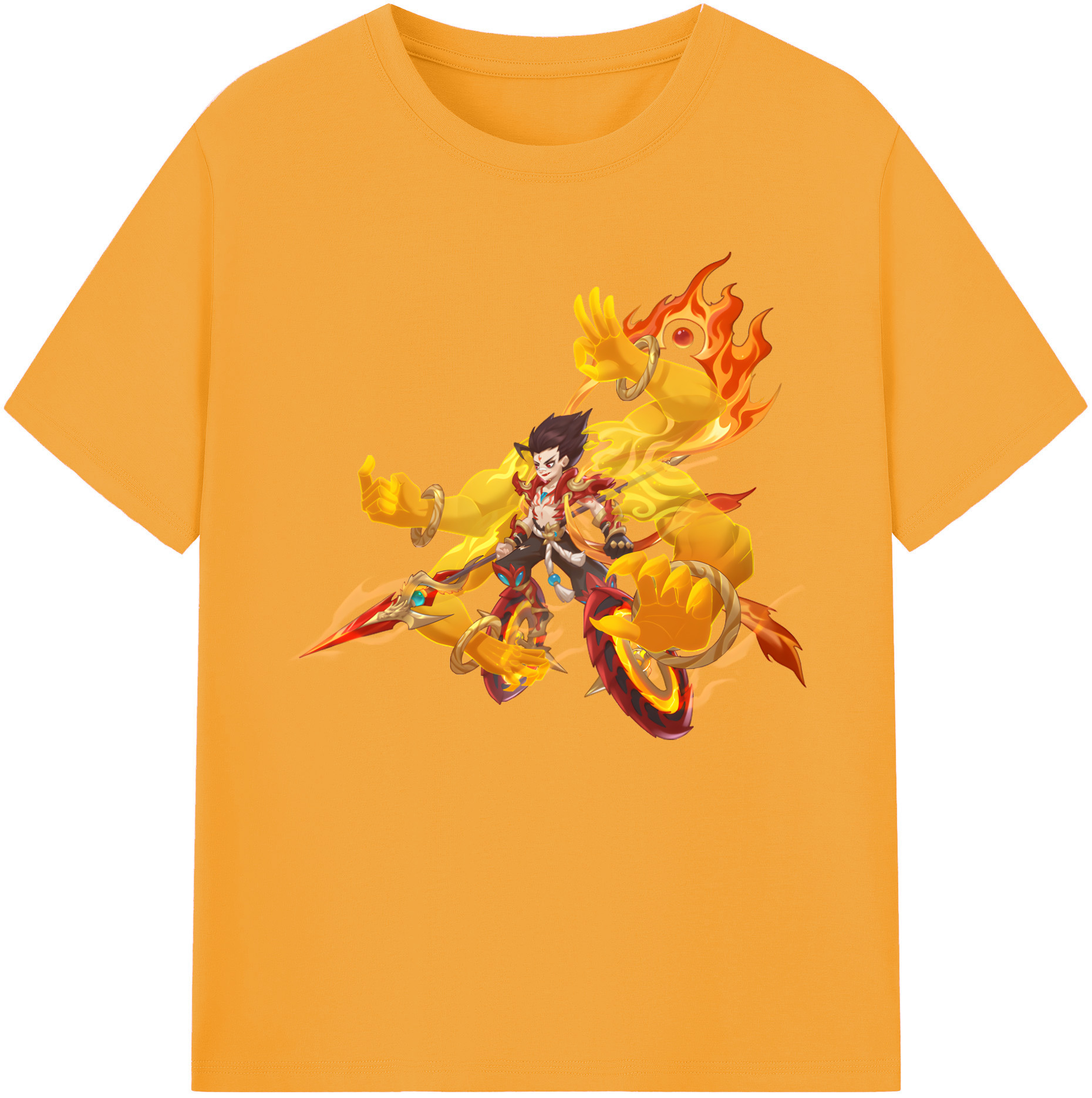 （画像用） Ne Zha 2 ナタ 魔童の大暴れ 綿100％ メンズ半袖Tシャツ｜肌触りやわらか＆通気性