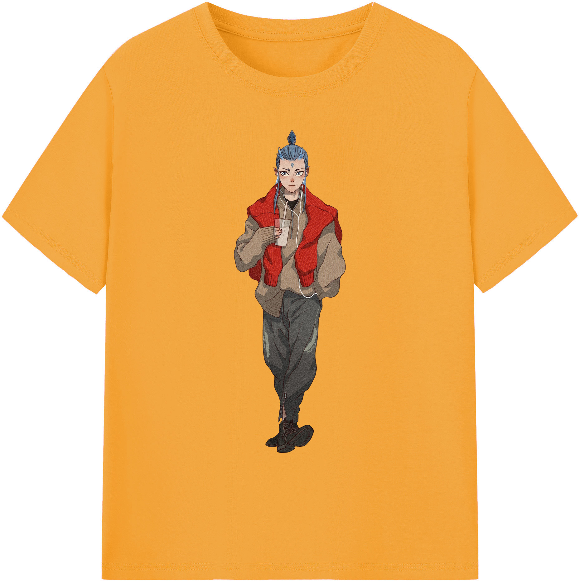 （画像用） Ne Zha 2 ナタ 魔童の大暴れ 綿100％ メンズ半袖Tシャツ｜肌触りやわらか＆通気性