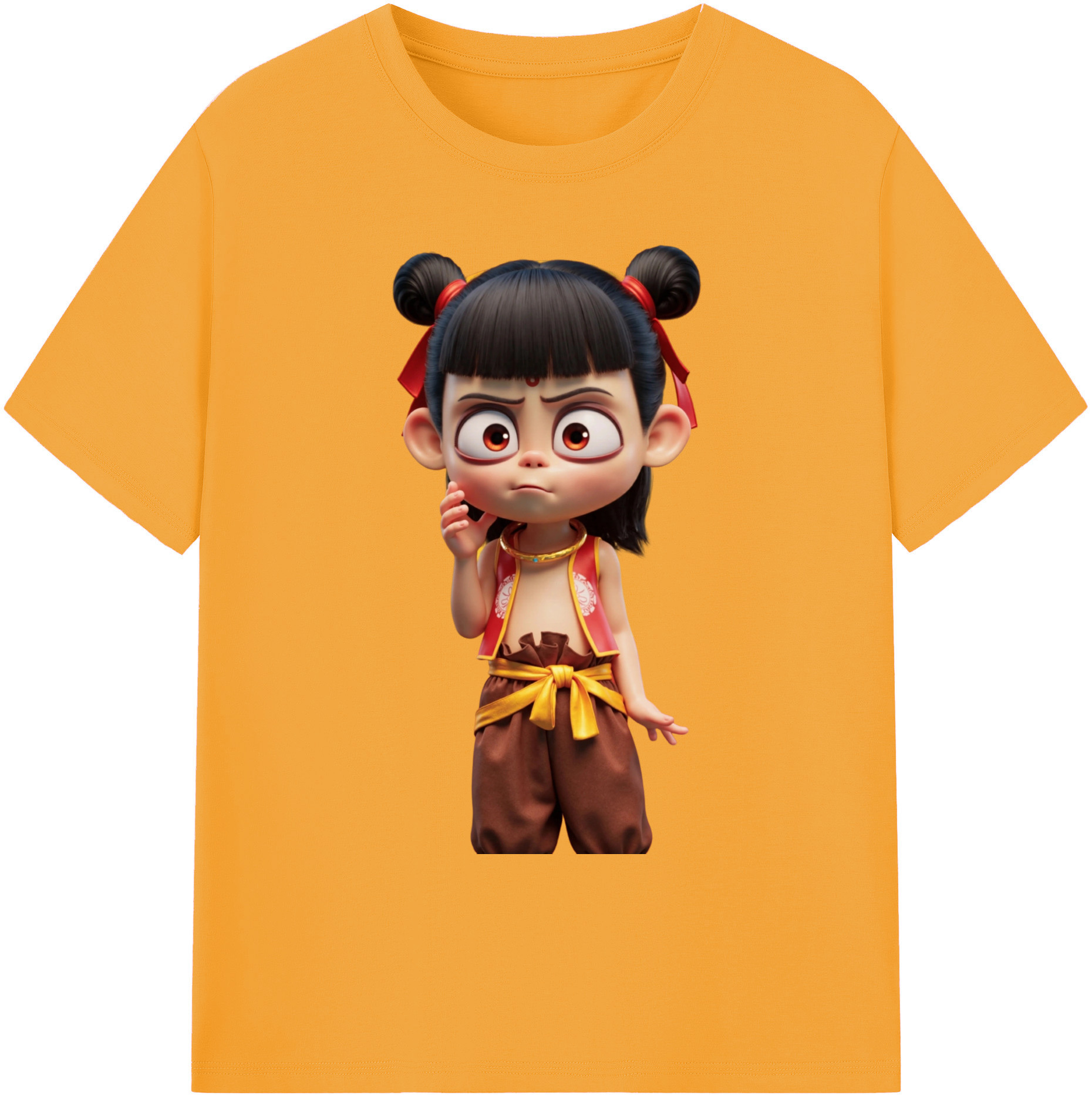 （画像用） Ne Zha 2 ナタ 魔童の大暴れ 綿100％ メンズ半袖Tシャツ｜肌触りやわらか＆通気性