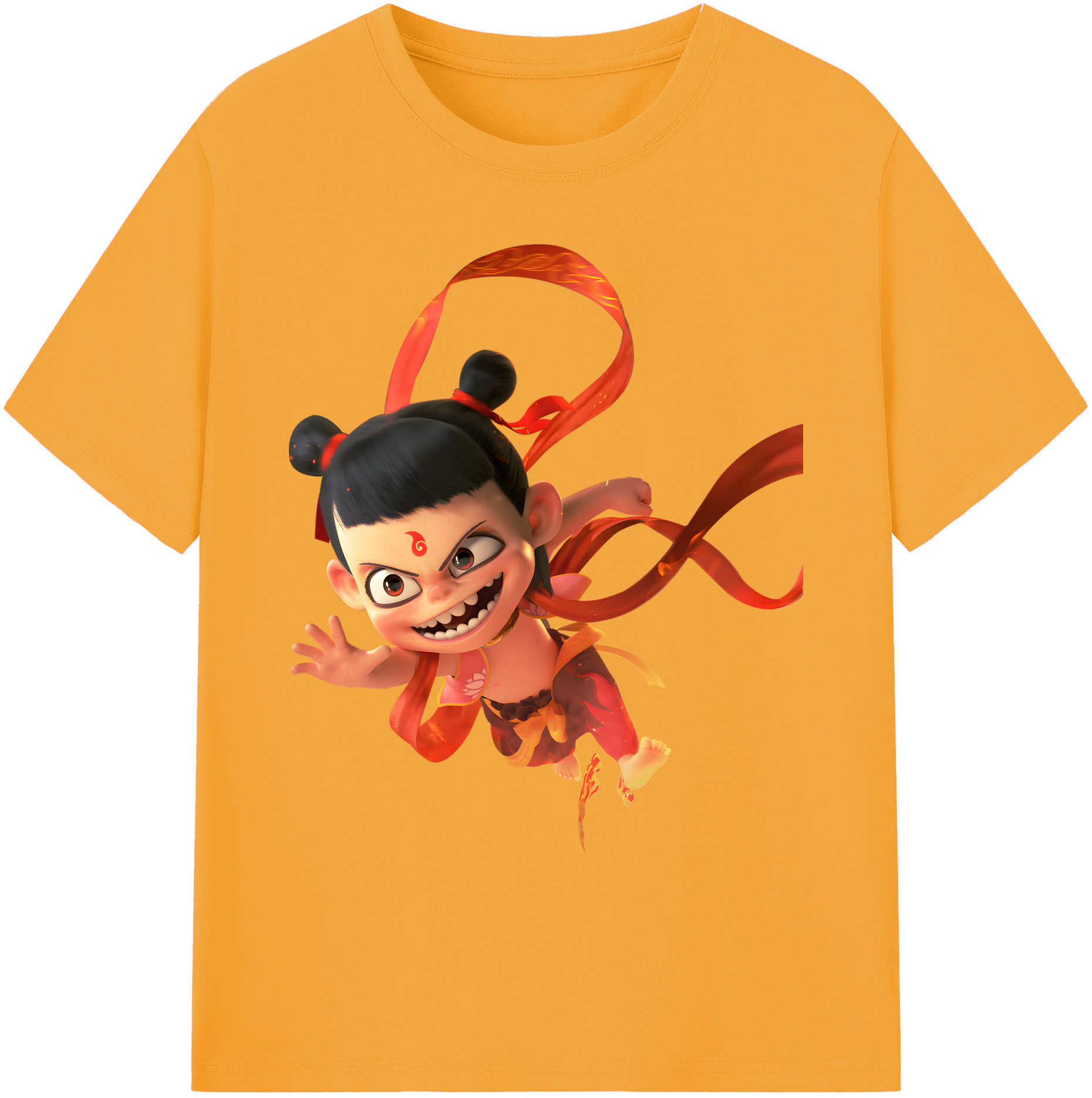 （画像用） Ne Zha 2 ナタ 魔童の大暴れ 綿100％ メンズ半袖Tシャツ｜肌触りやわらか＆通気性
