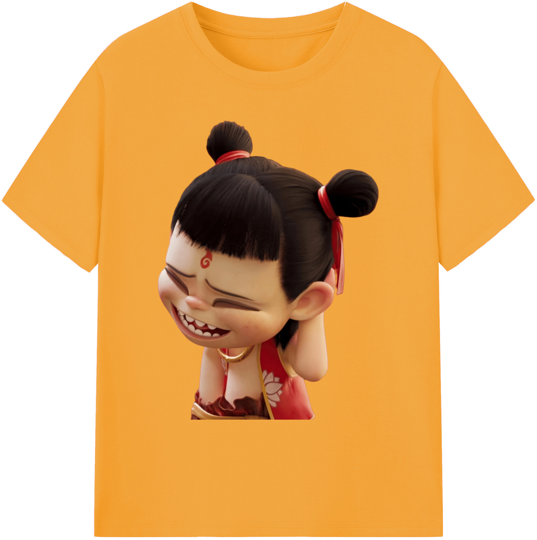 （画像用） Ne Zha 2 ナタ 魔童の大暴れ 綿100％ メンズ半袖Tシャツ｜肌触りやわらか＆通気性