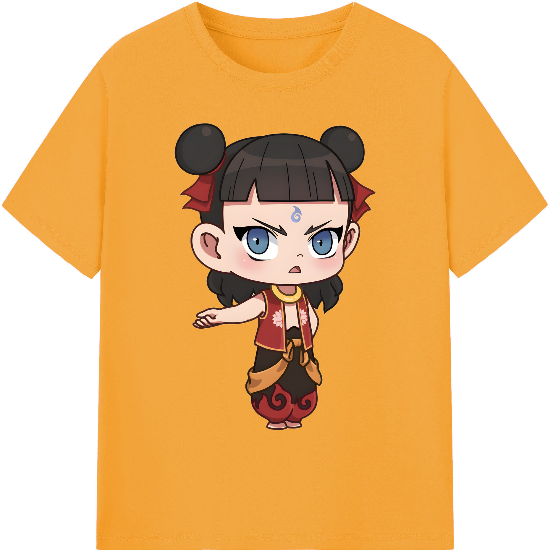 （画像用） Ne Zha 2 ナタ 魔童の大暴れ 綿100％ メンズ半袖Tシャツ｜肌触りやわらか＆通気性