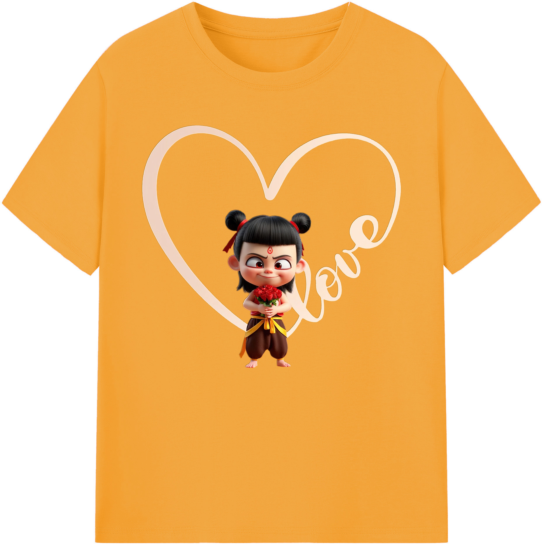 （画像用） Ne Zha 2 ナタ 魔童の大暴れ 綿100％ メンズ半袖Tシャツ｜肌触りやわらか＆通気性