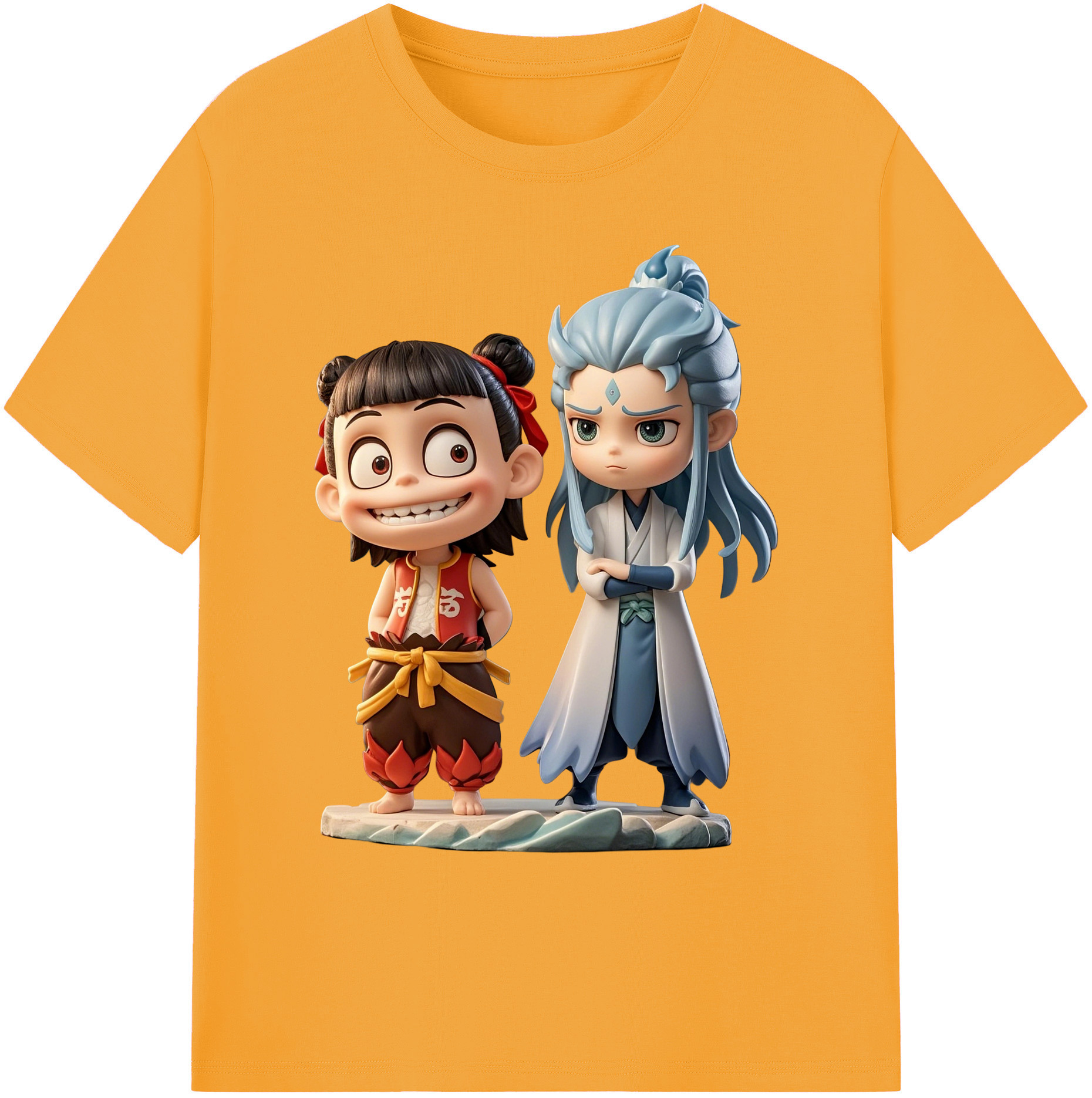 （画像用） Ne Zha 2 ナタ 魔童の大暴れ 綿100％ メンズ半袖Tシャツ｜肌触りやわらか＆通気性