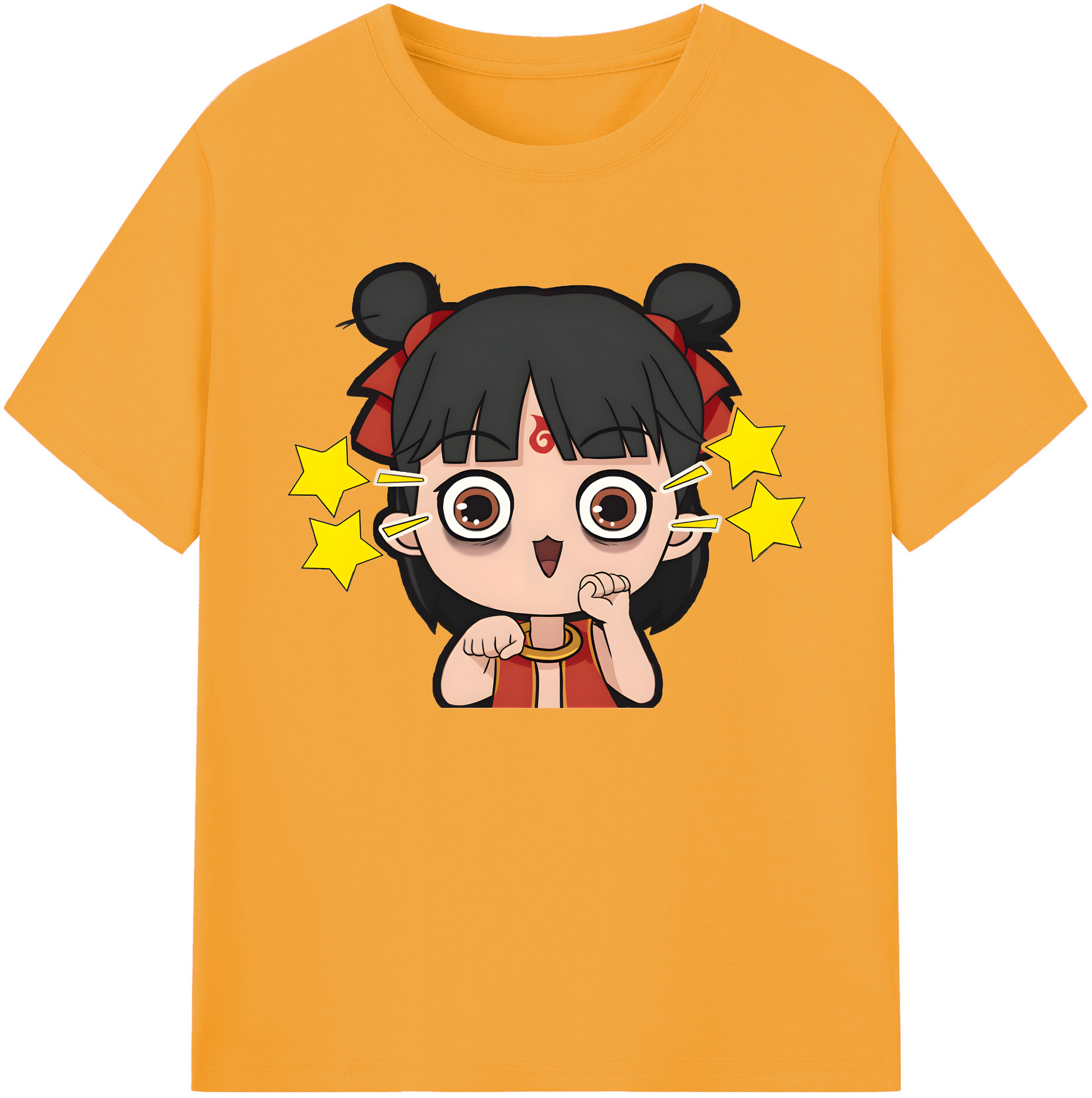 （画像用） Ne Zha 2 ナタ 魔童の大暴れ 綿100％ メンズ半袖Tシャツ｜肌触りやわらか＆通気性