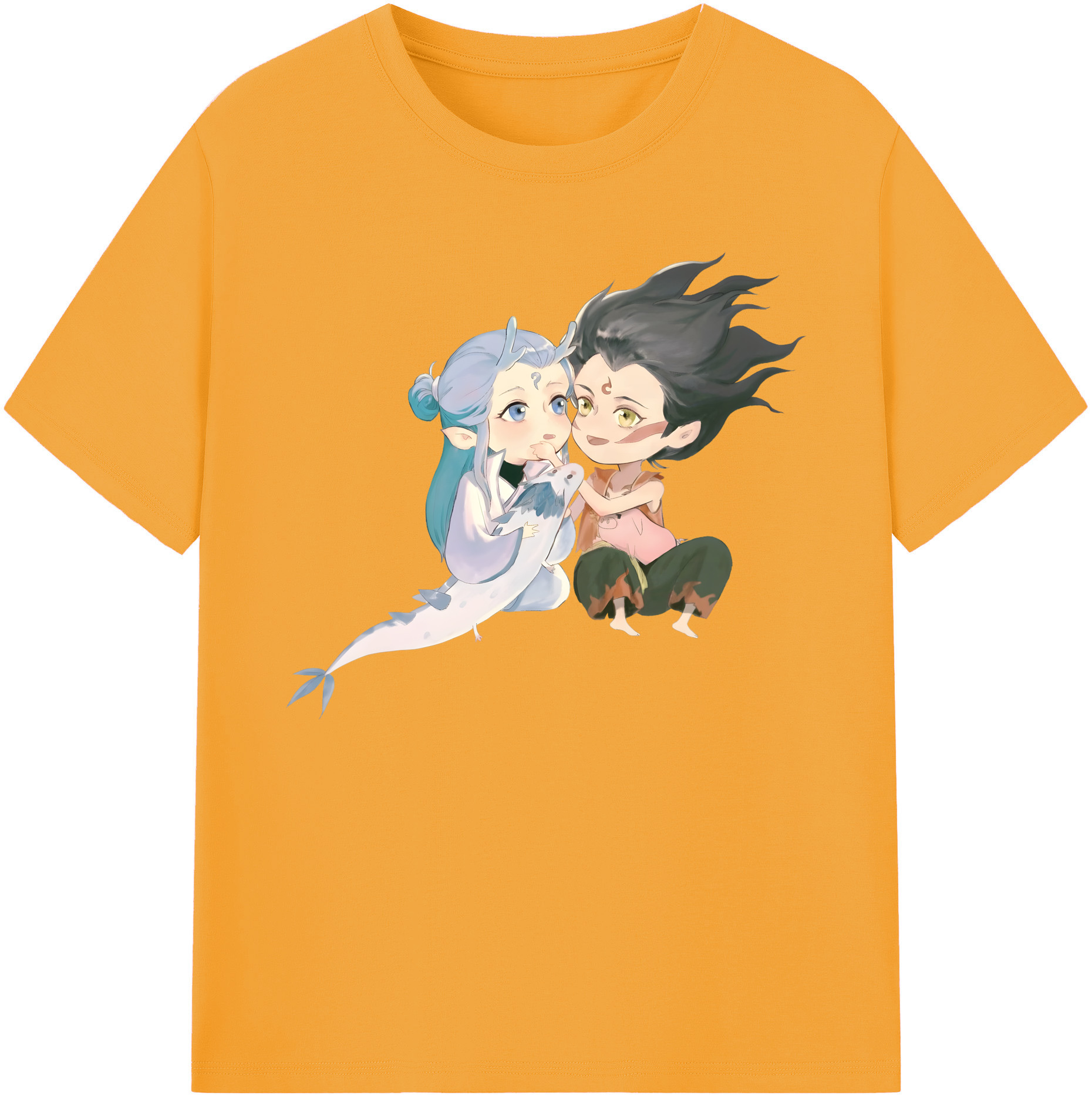 （画像用） Ne Zha 2 ナタ 魔童の大暴れ 綿100％ メンズ半袖Tシャツ｜肌触りやわらか＆通気性