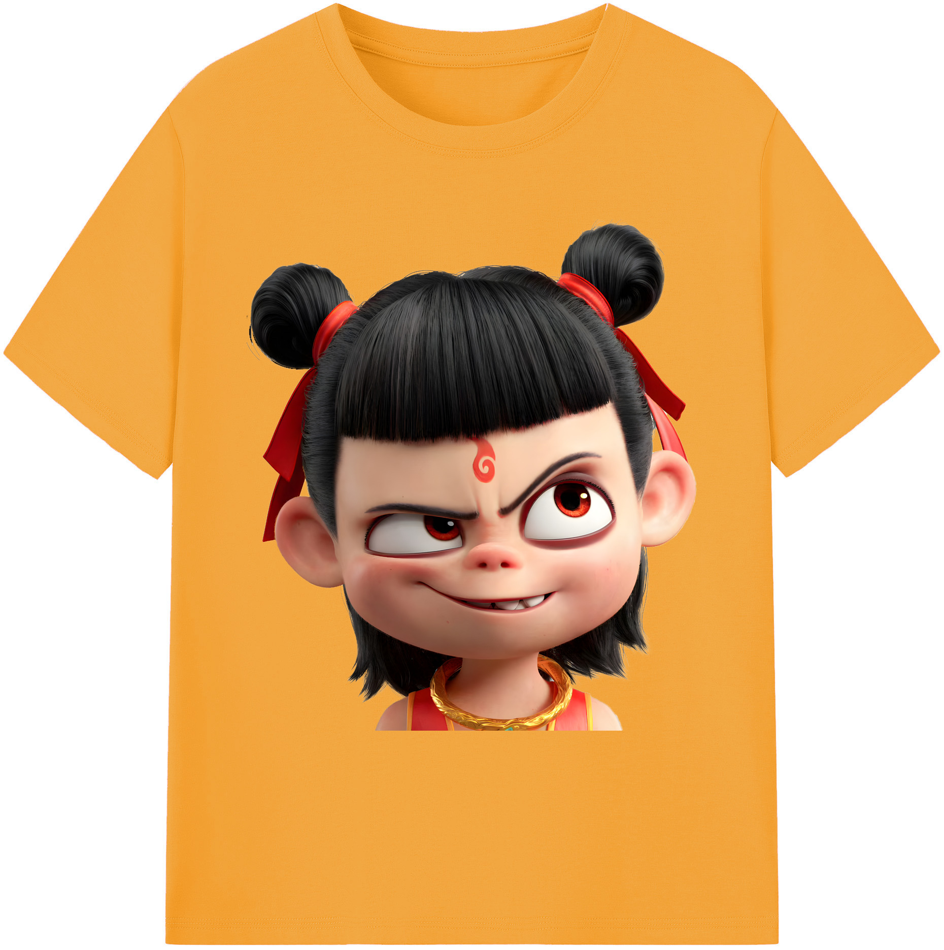 （画像用） Ne Zha 2 ナタ 魔童の大暴れ 綿100％ メンズ半袖Tシャツ｜肌触りやわらか＆通気性