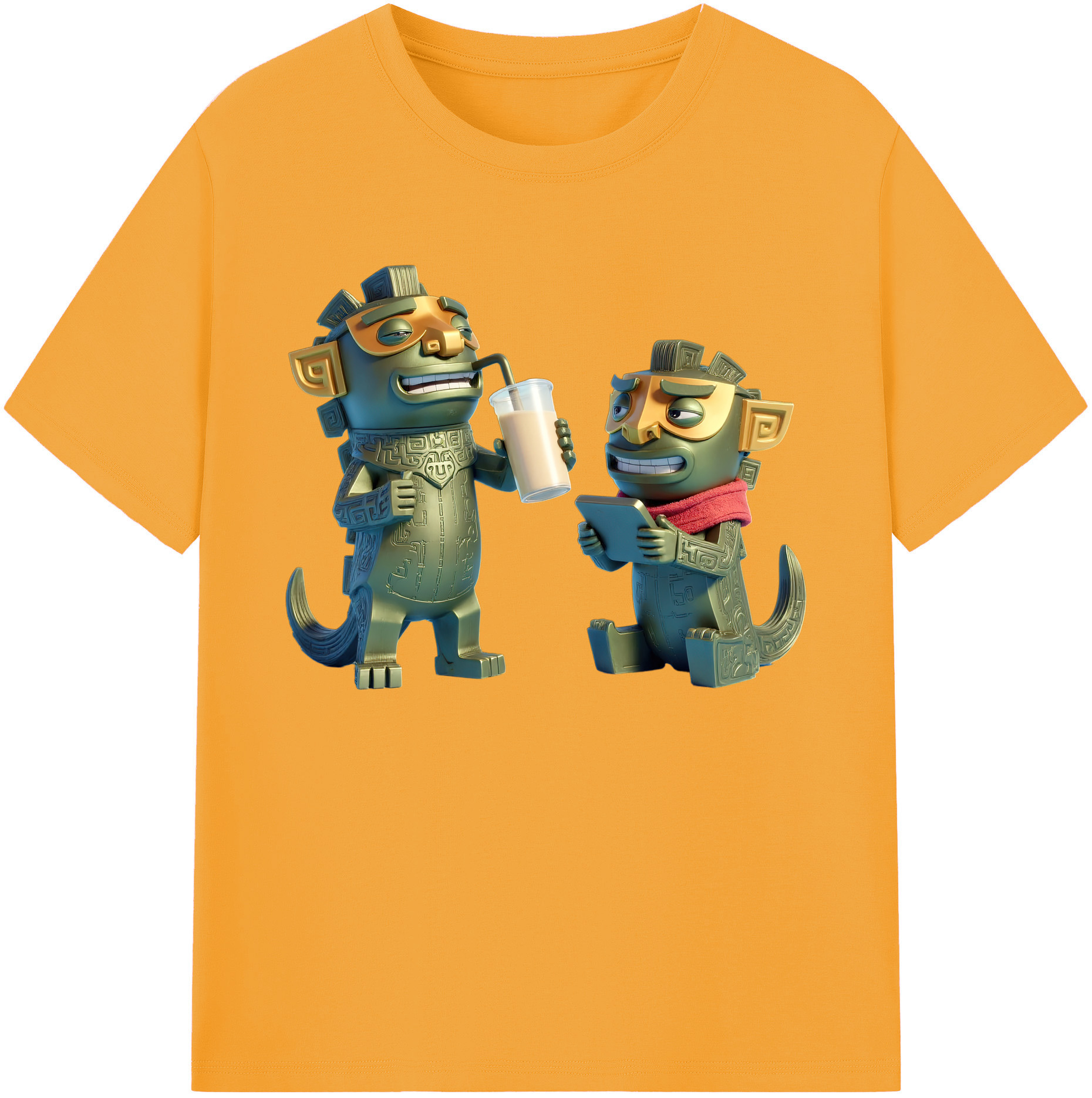 （画像用） Ne Zha 2 ナタ 魔童の大暴れ 綿100％ メンズ半袖Tシャツ｜肌触りやわらか＆通気性