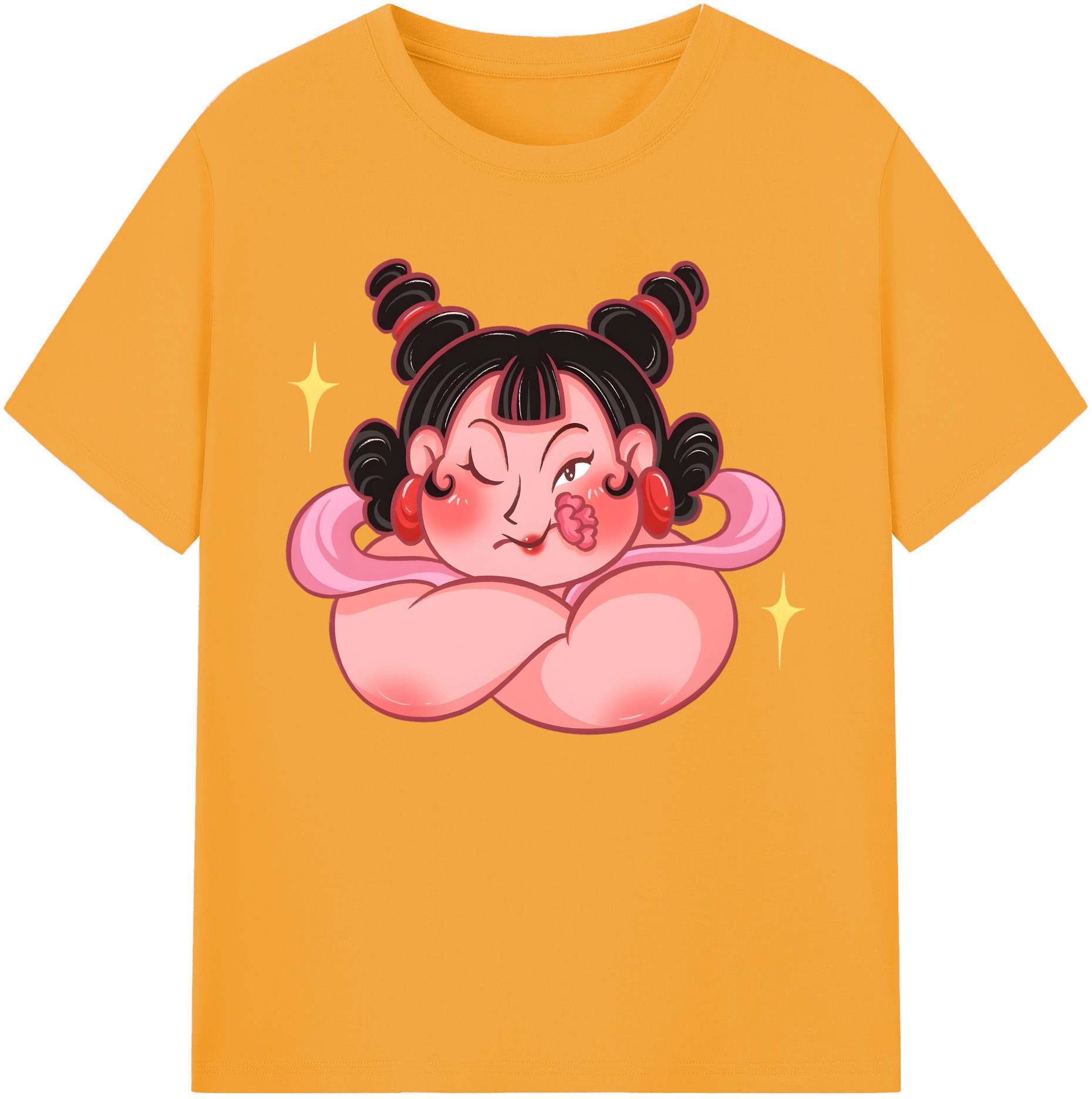 （画像用） Ne Zha 2 ナタ 魔童の大暴れ 綿100％ メンズ半袖Tシャツ｜肌触りやわらか＆通気性