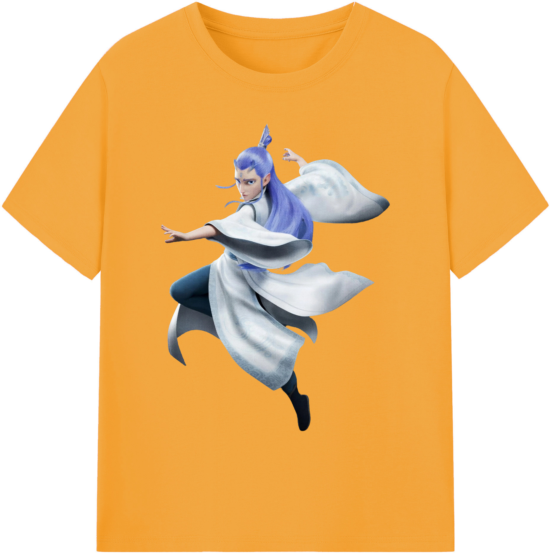 （画像用） Ne Zha 2 ナタ 魔童の大暴れ 綿100％ メンズ半袖Tシャツ｜肌触りやわらか＆通気性