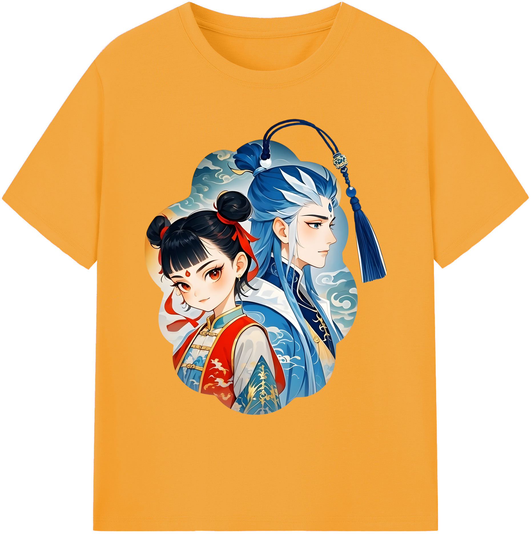 （画像用） Ne Zha 2 ナタ 魔童の大暴れ 綿100％ メンズ半袖Tシャツ｜肌触りやわらか＆通気性