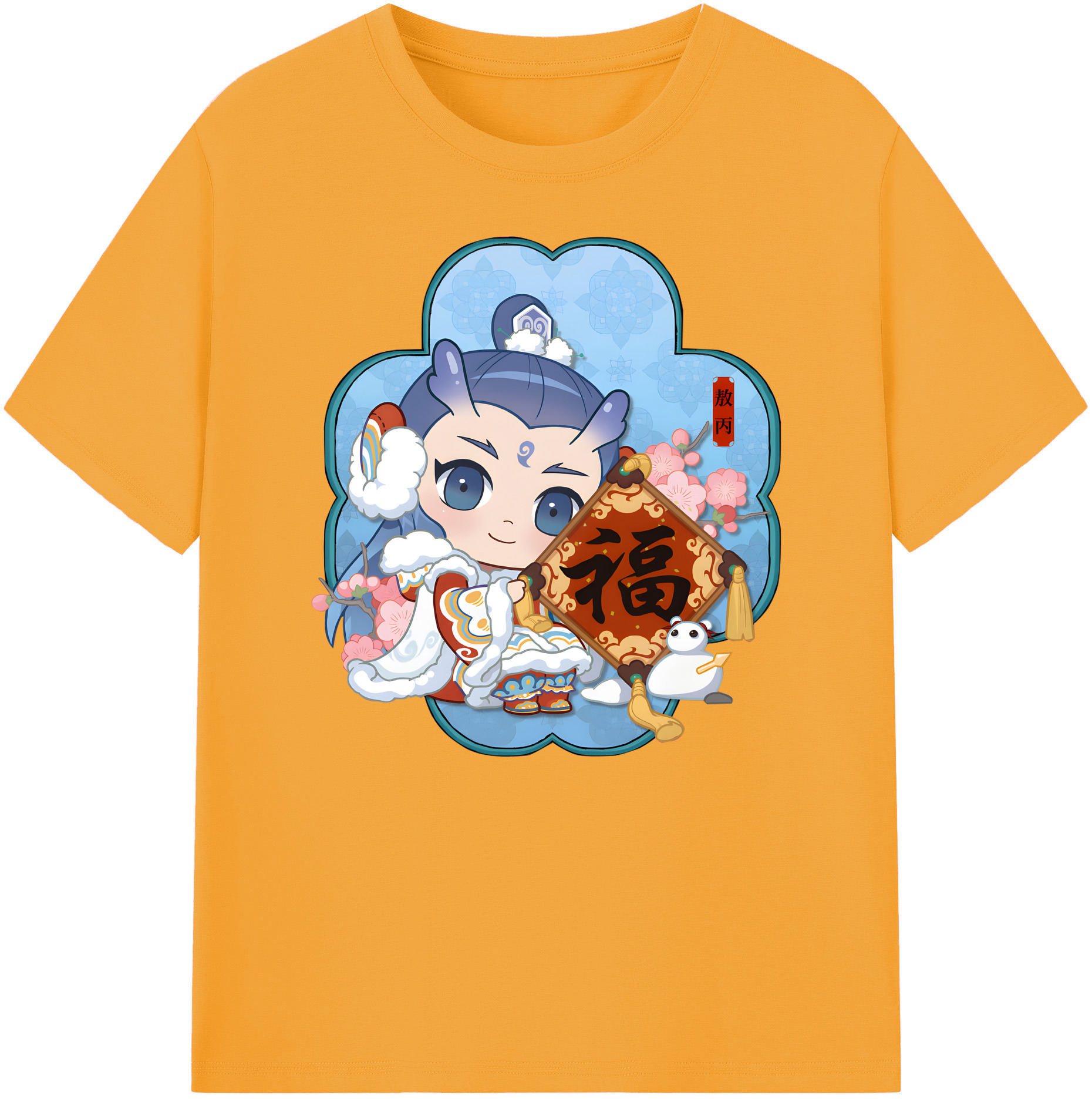 （画像用） Ne Zha 2 ナタ 魔童の大暴れ 綿100％ メンズ半袖Tシャツ｜肌触りやわらか＆通気性