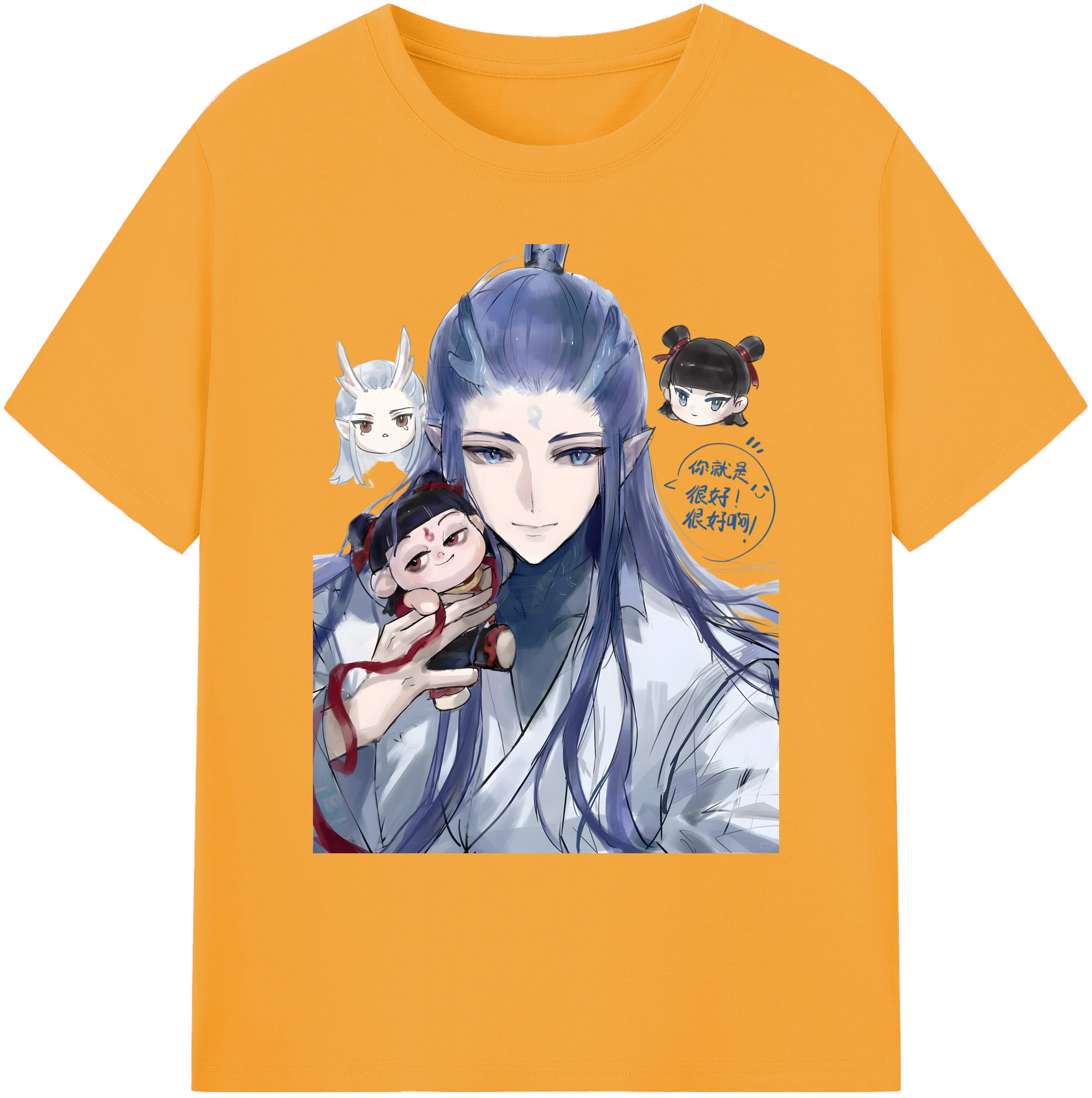 （画像用） Ne Zha 2 ナタ 魔童の大暴れ 綿100％ メンズ半袖Tシャツ｜肌触りやわらか＆通気性
