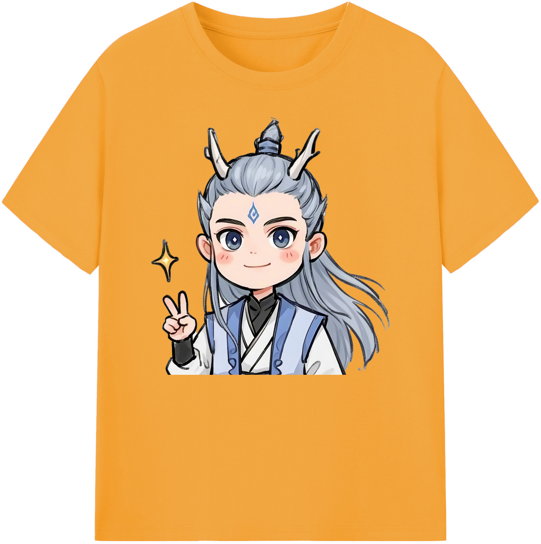 （画像用） Ne Zha 2 ナタ 魔童の大暴れ 綿100％ メンズ半袖Tシャツ｜肌触りやわらか＆通気性