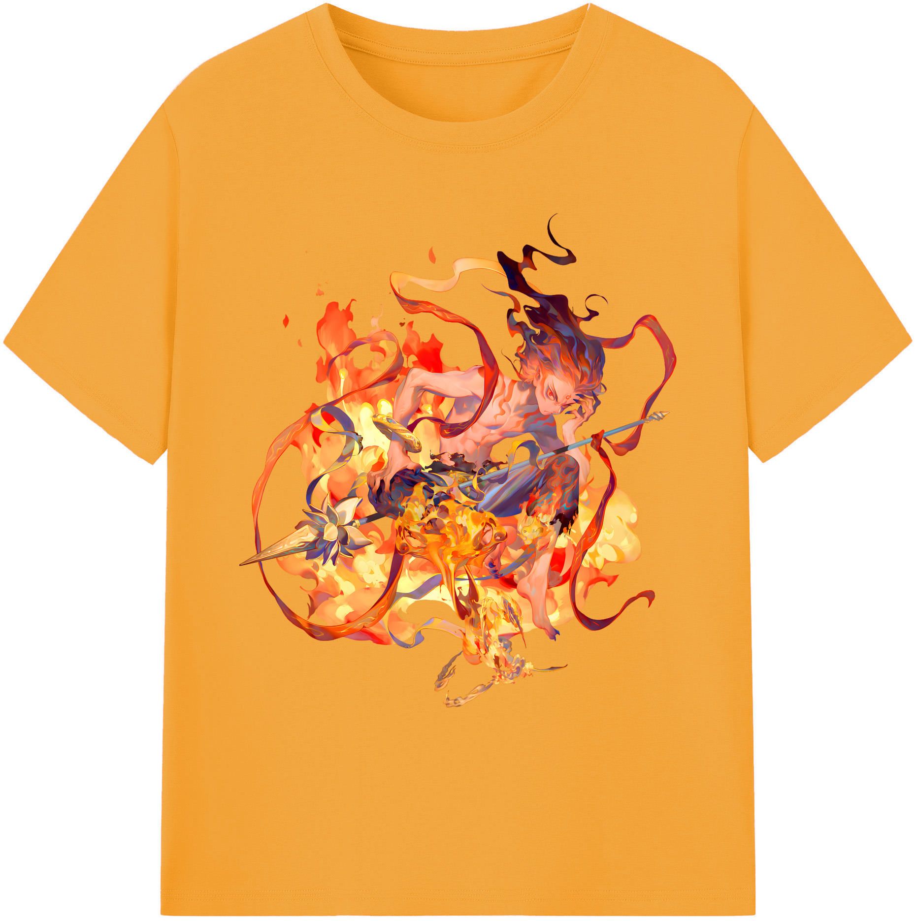 （画像用） Ne Zha 2 ナタ 魔童の大暴れ 綿100％ メンズ半袖Tシャツ｜肌触りやわらか＆通気性