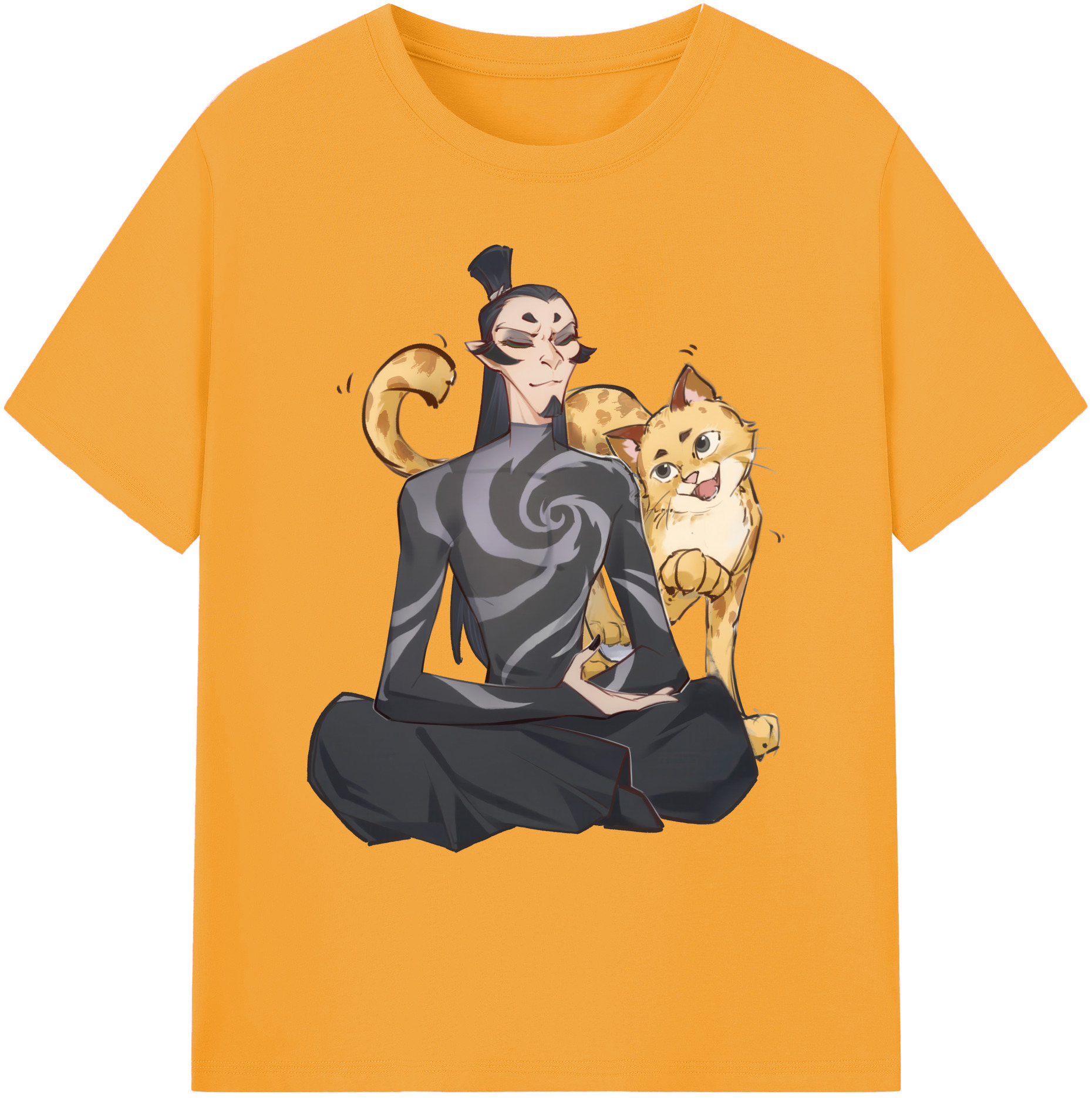 （画像用） Ne Zha 2 ナタ 魔童の大暴れ 綿100％ メンズ半袖Tシャツ｜肌触りやわらか＆通気性