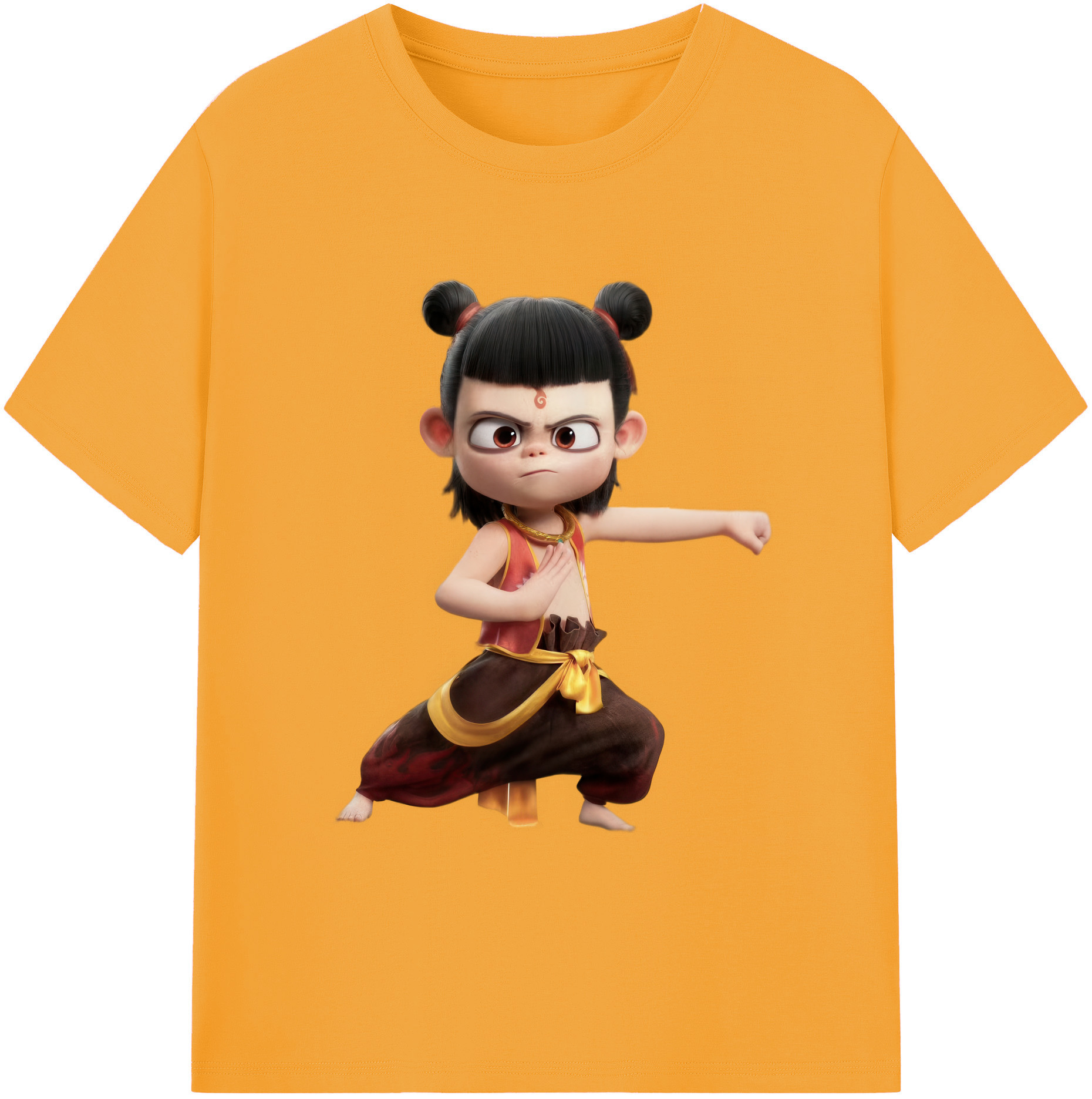 （画像用） Ne Zha 2 ナタ 魔童の大暴れ 綿100％ メンズ半袖Tシャツ｜肌触りやわらか＆通気性