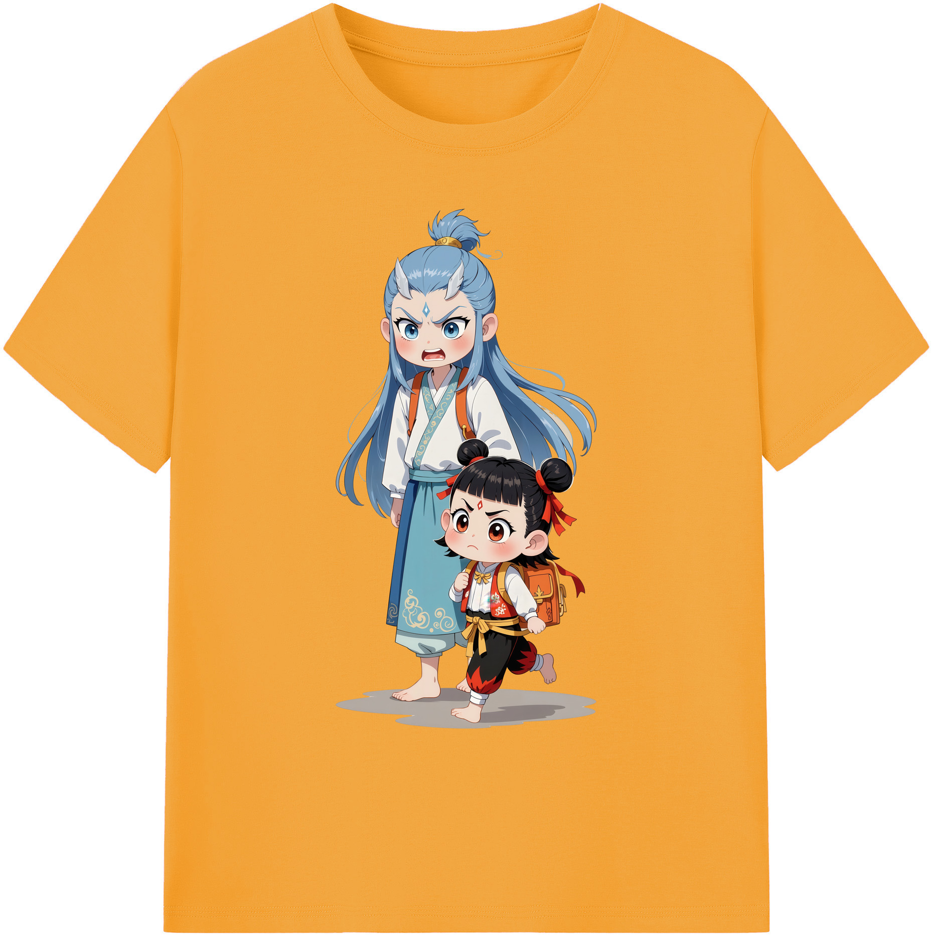（画像用） Ne Zha 2 ナタ 魔童の大暴れ 綿100％ メンズ半袖Tシャツ｜肌触りやわらか＆通気性