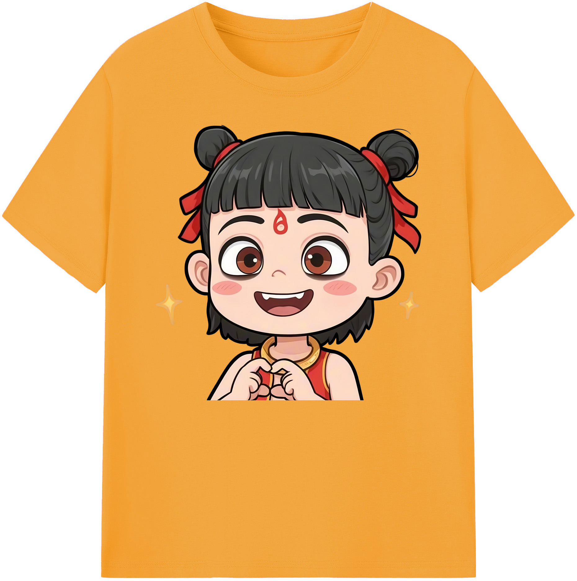 （画像用） Ne Zha 2 ナタ 魔童の大暴れ 綿100％ メンズ半袖Tシャツ｜肌触りやわらか＆通気性