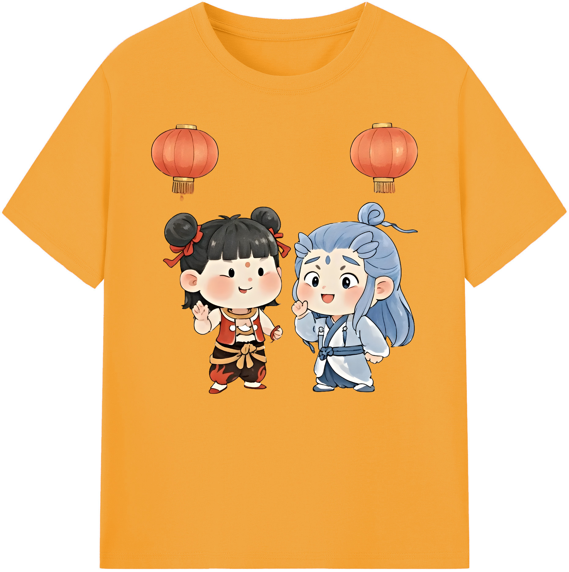 （画像用） Ne Zha 2 ナタ 魔童の大暴れ 綿100％ メンズ半袖Tシャツ｜肌触りやわらか＆通気性