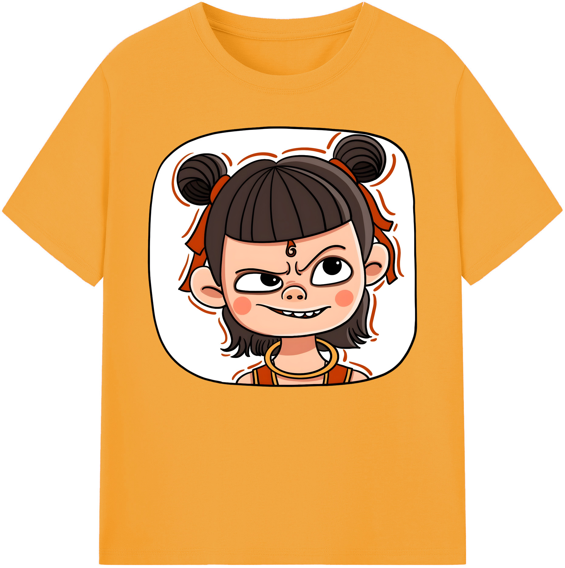 （画像用） Ne Zha 2 ナタ 魔童の大暴れ 綿100％ メンズ半袖Tシャツ｜肌触りやわらか＆通気性