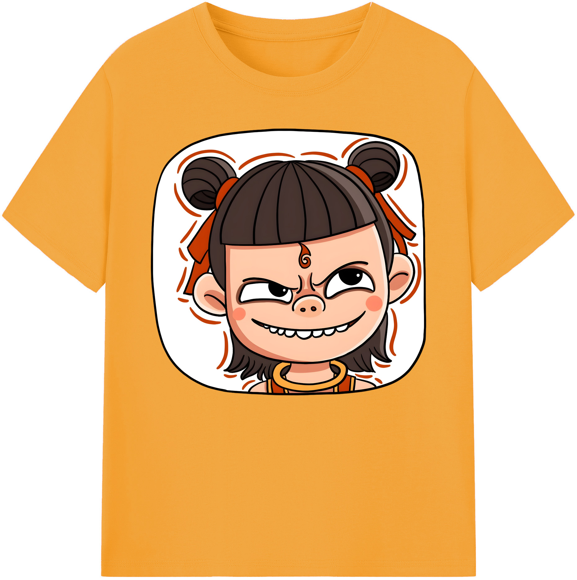 （画像用） Ne Zha 2 ナタ 魔童の大暴れ 綿100％ メンズ半袖Tシャツ｜肌触りやわらか＆通気性