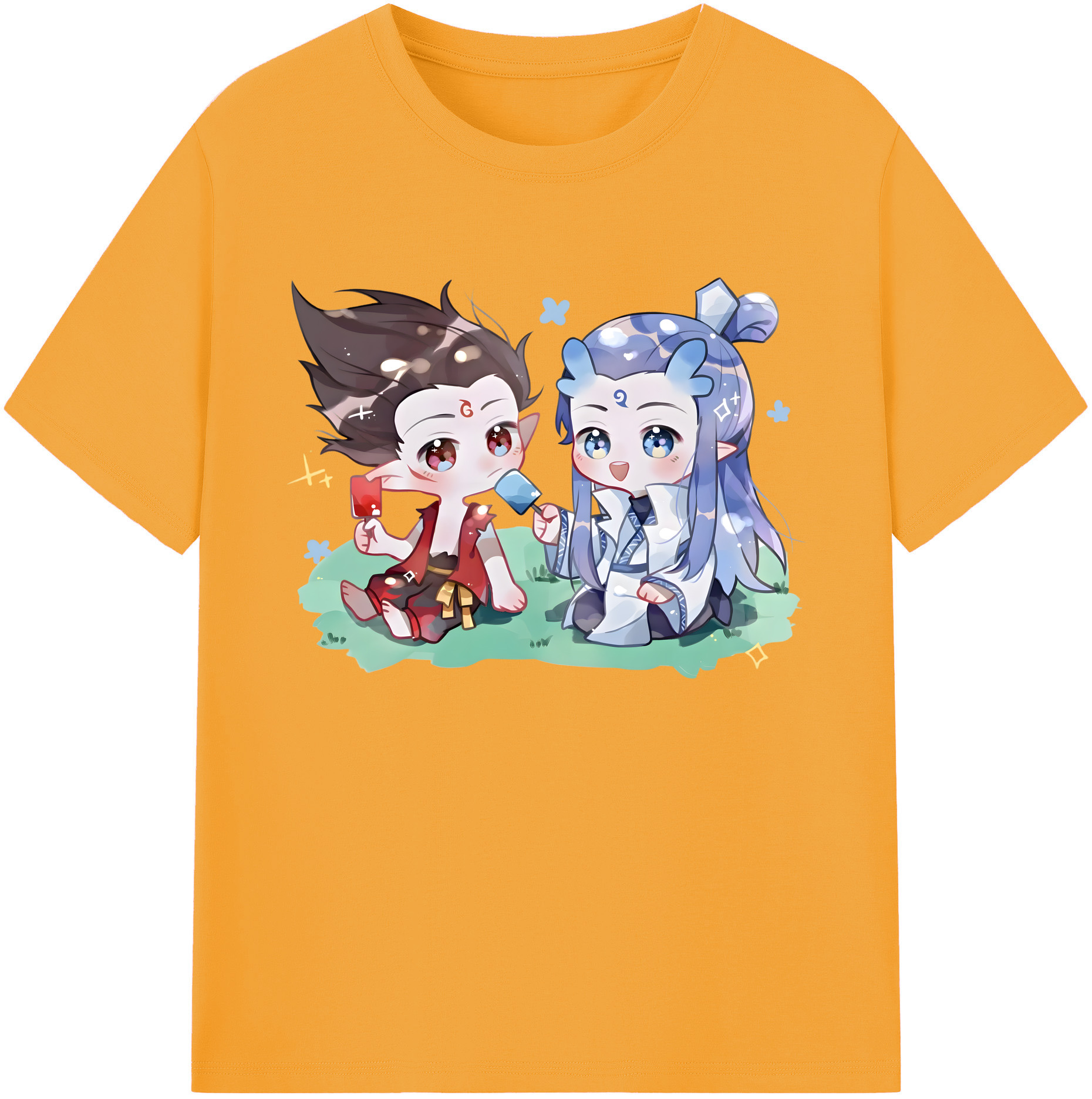 （画像用） Ne Zha 2 ナタ 魔童の大暴れ 綿100％ メンズ半袖Tシャツ｜肌触りやわらか＆通気性