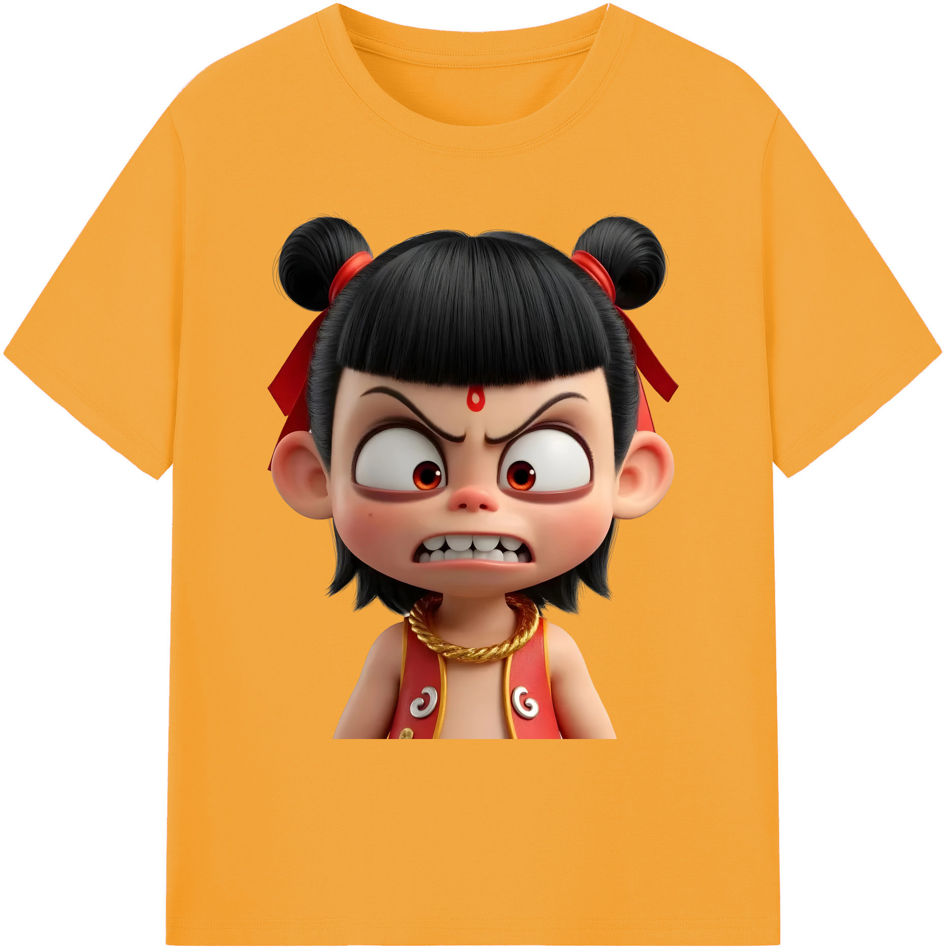 （画像用） Ne Zha 2 ナタ 魔童の大暴れ 綿100％ メンズ半袖Tシャツ｜肌触りやわらか＆通気性