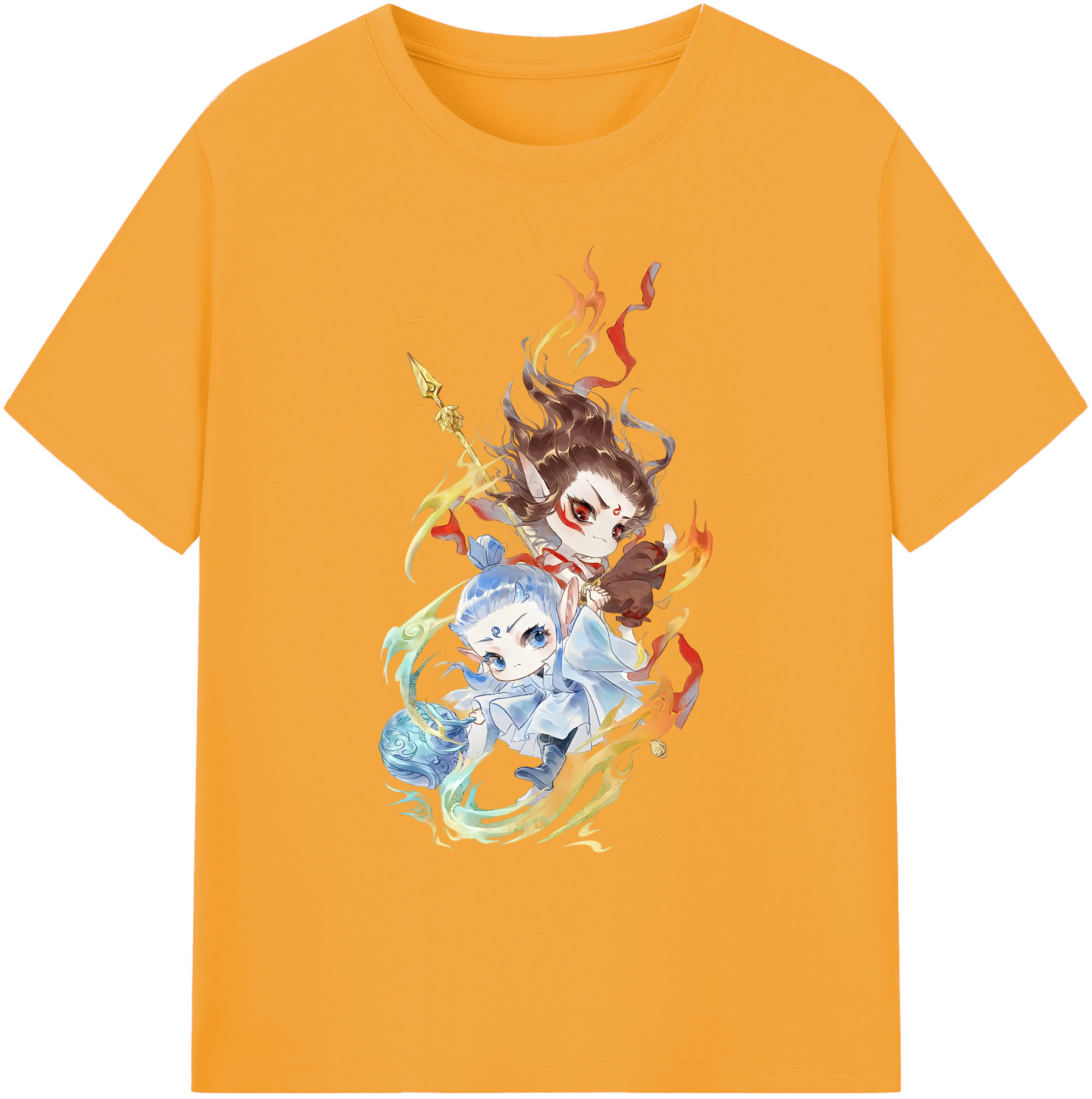 （画像用） Ne Zha 2 ナタ 魔童の大暴れ 綿100％ メンズ半袖Tシャツ｜肌触りやわらか＆通気性