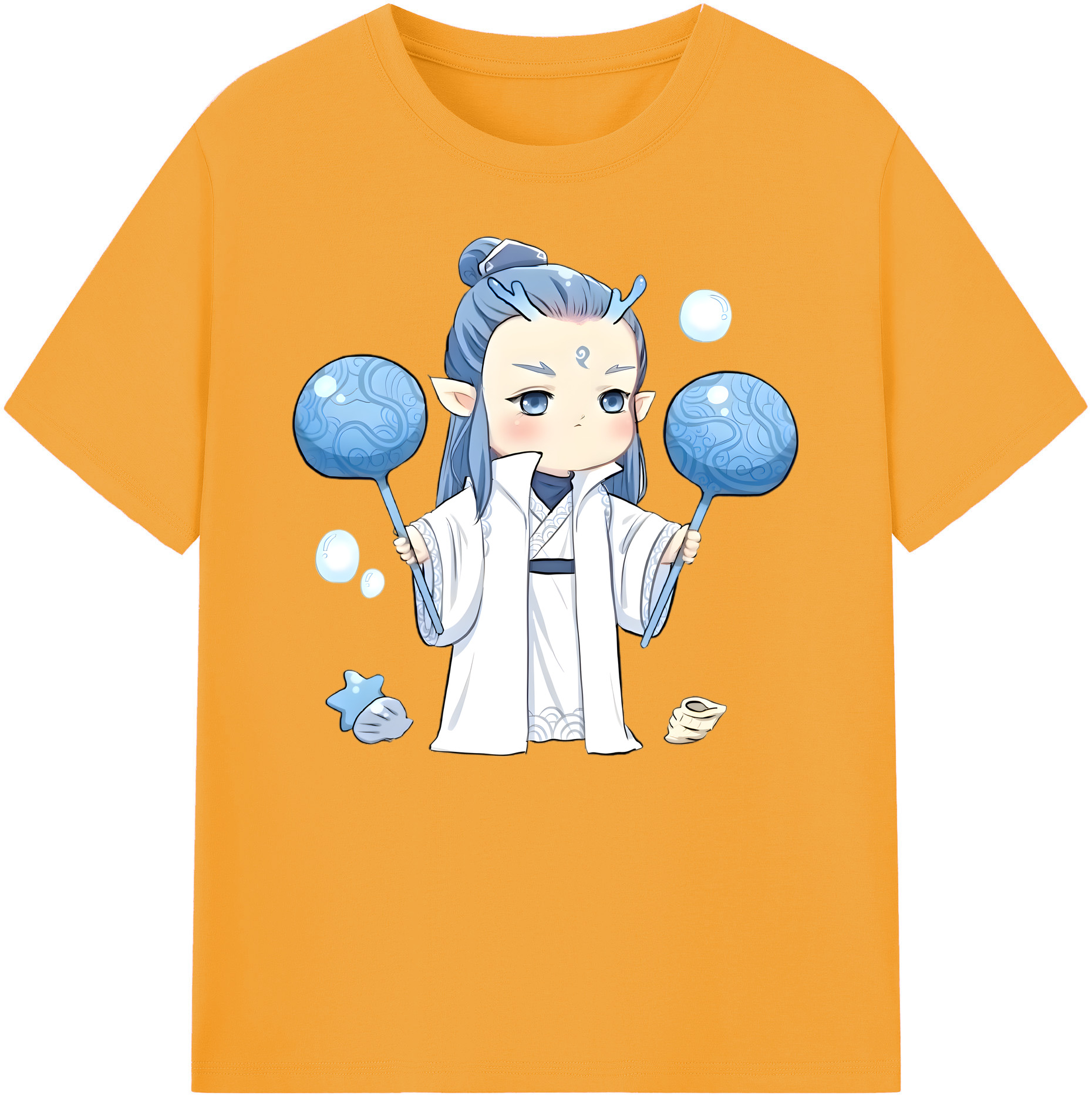 （画像用） Ne Zha 2 ナタ 魔童の大暴れ 綿100％ メンズ半袖Tシャツ｜肌触りやわらか＆通気性