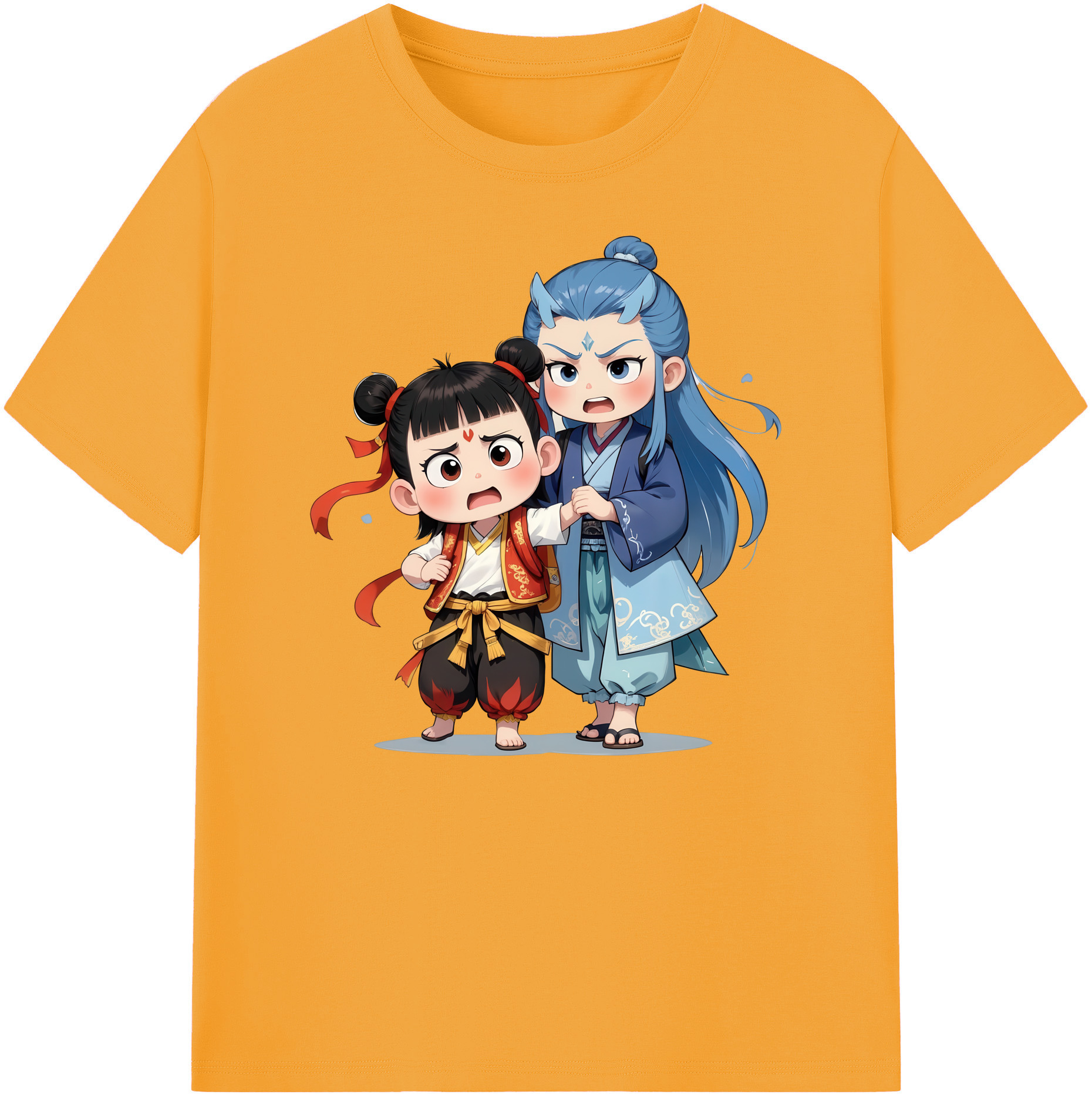 （画像用） Ne Zha 2 ナタ 魔童の大暴れ 綿100％ メンズ半袖Tシャツ｜肌触りやわらか＆通気性