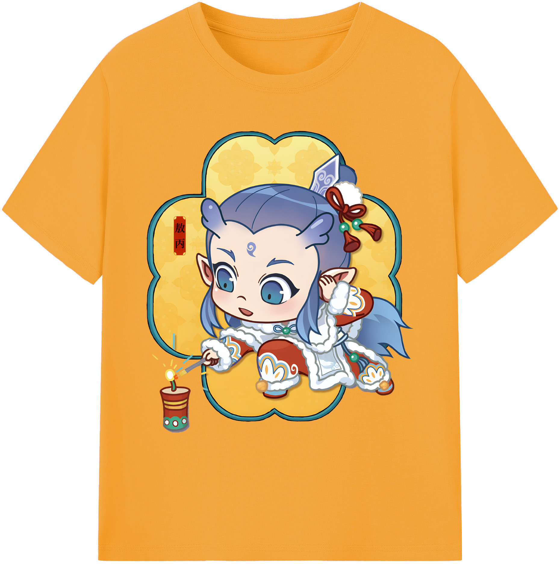 （画像用） Ne Zha 2 ナタ 魔童の大暴れ 綿100％ メンズ半袖Tシャツ｜肌触りやわらか＆通気性